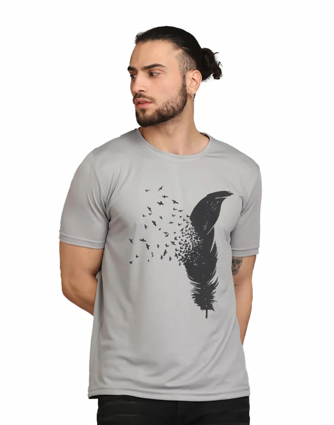 INKKR Camiseta de rayas para hombre, talla grande, corte recto