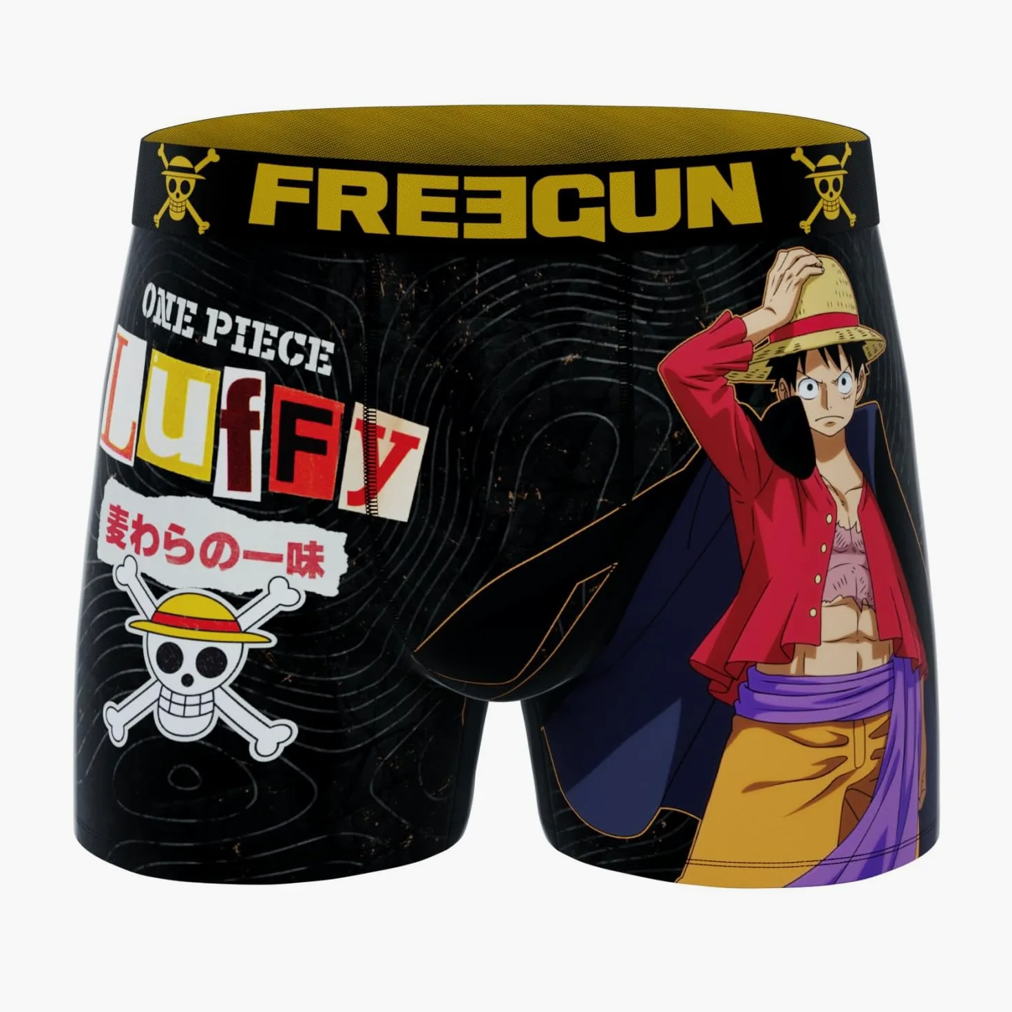 FREEGUN Calzoncillos Hombre Boxer Luffy, Roronoa zoro, Ropa Interior Hombre, ONE PIECE, Cómodo y Dulce (Lote de 5)
