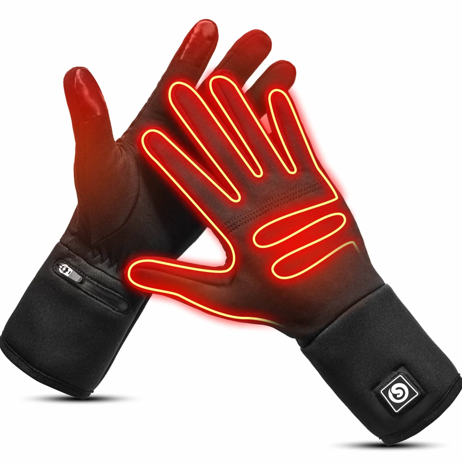 Guantes calefactables con batería eléctrica para Hombres y Mujeres, Guantes Calentadores de Manos alimentados por batería para Interiores y Exteriores para Escalada, Senderismo y Ciclismo
