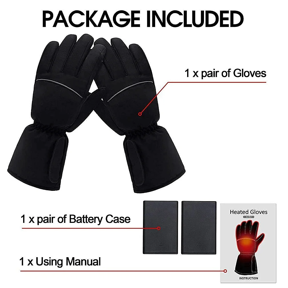 Guantes térmicos eléctricos con Pantalla táctil, para Exteriores, Interiores, calefacción a batería, Guantes de Invierno a Prueba de Viento para Hombres y Mujeres, al Aire Libre, c