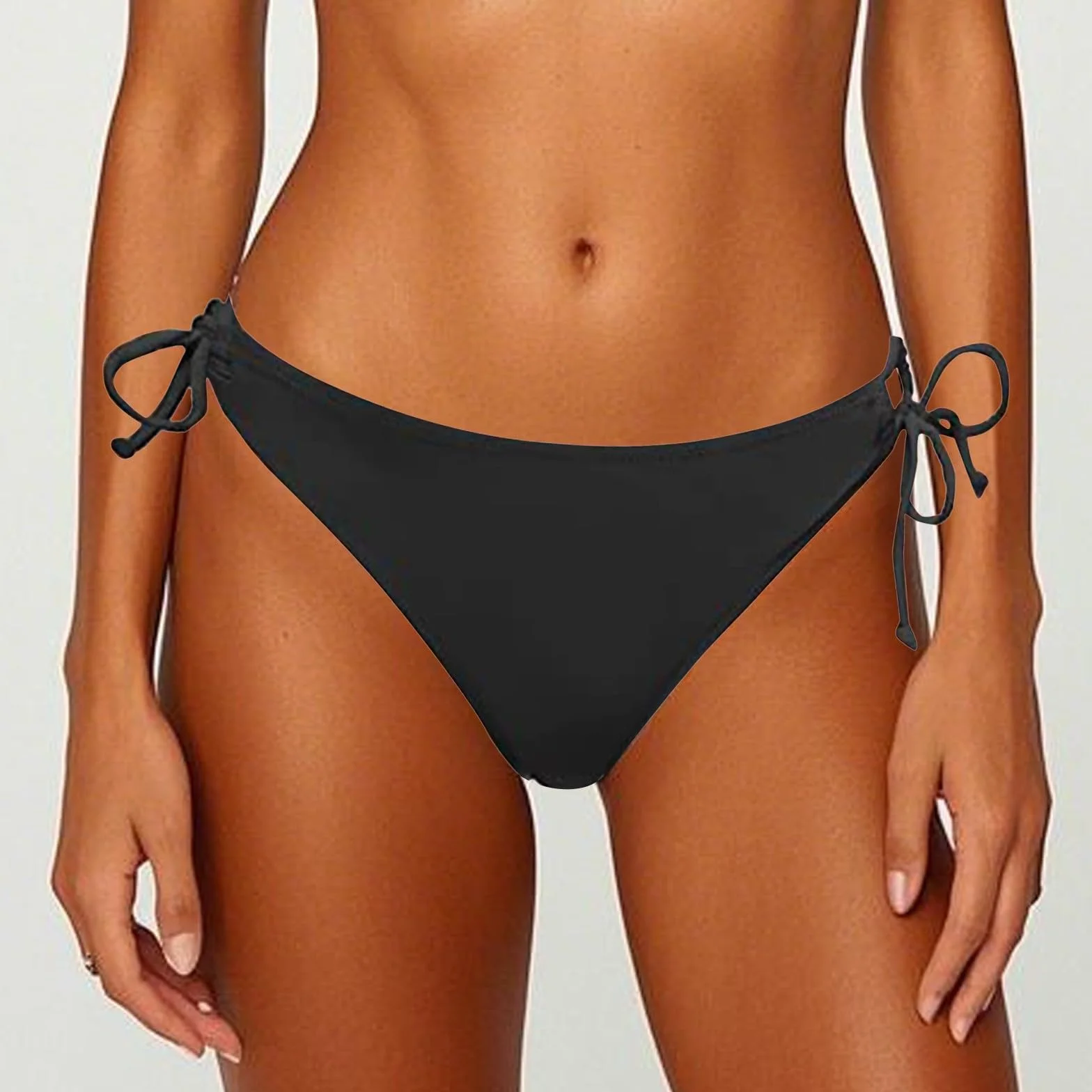 Bikini Menstrual para Niñas Mujer Flujo Moderado Braga de Bikini Braga brasileña Parte de Abajo Anudado en la Cadera Menstrual para Baño a Prueba de Fuga