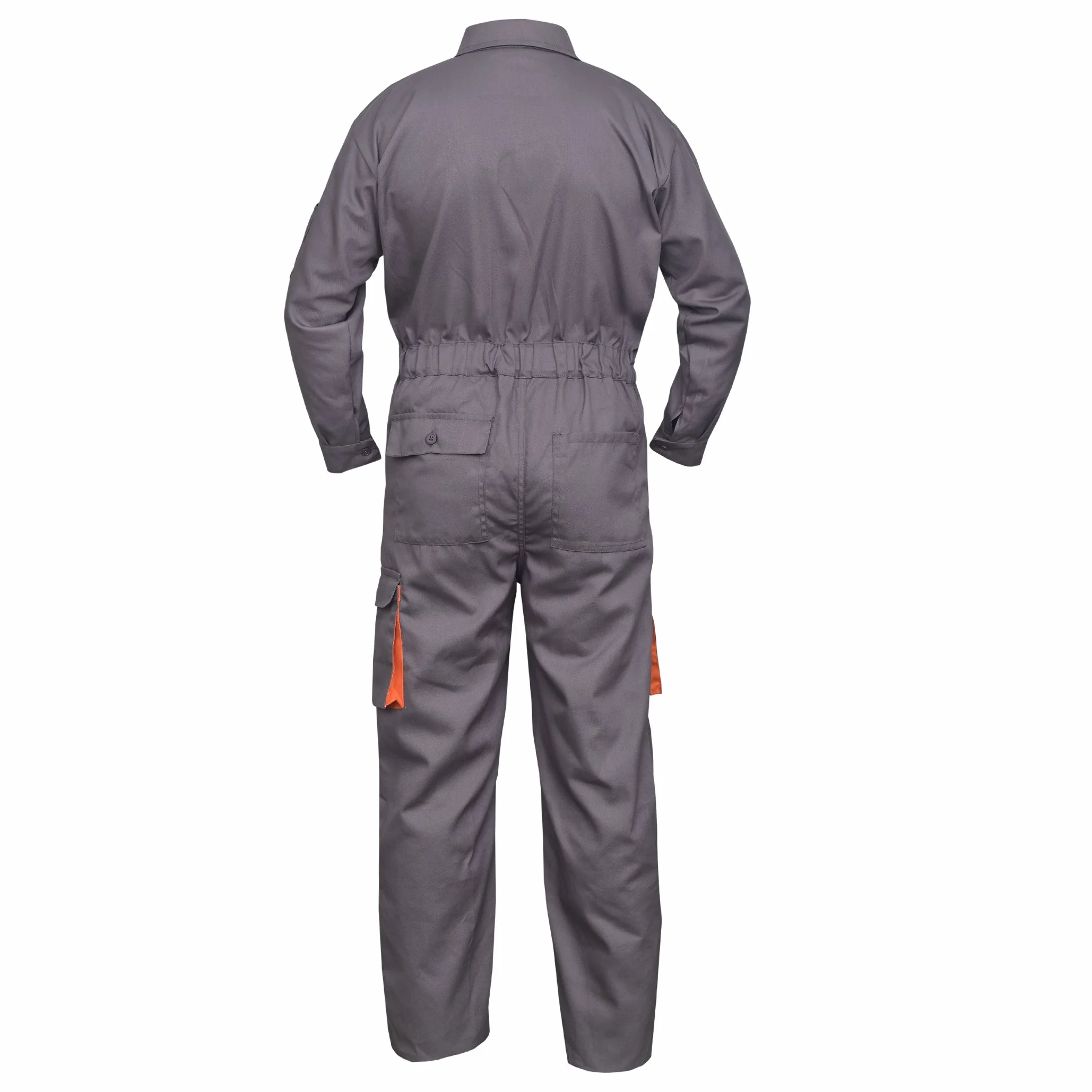 NORMAN Grey Work Wear Men's Overalls Boiler Suit Coveralls Garage Overalls Mechanics Boilersuit Protective