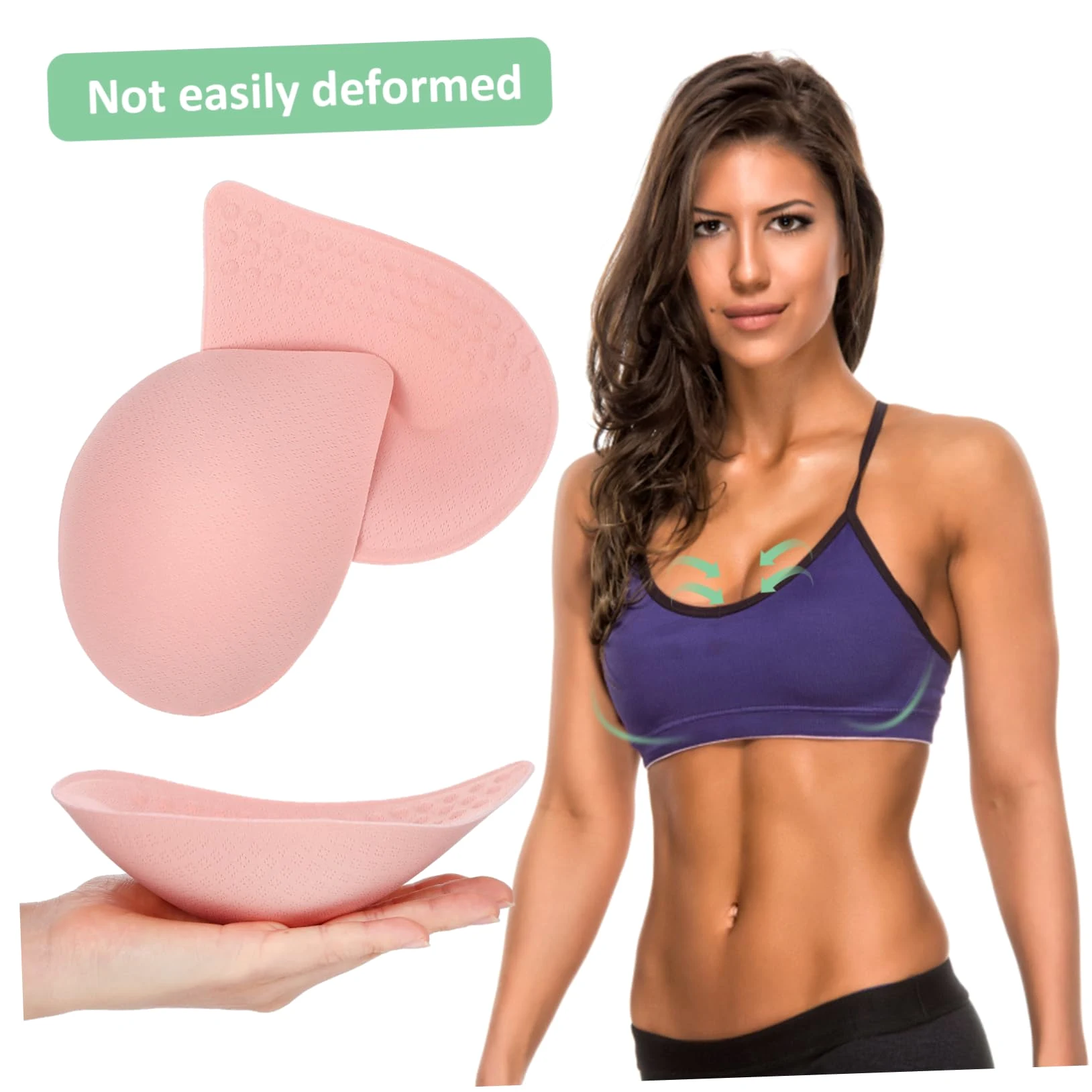 Almohadilla de Sujetador Desmontable 12 Pares Xxl, Fibra Elástica Poliéster | Lavable, Orificios de Ventilación, Cómoda y Ligera, para Vestidos de Boda y Gala, Talla Europea 38 40