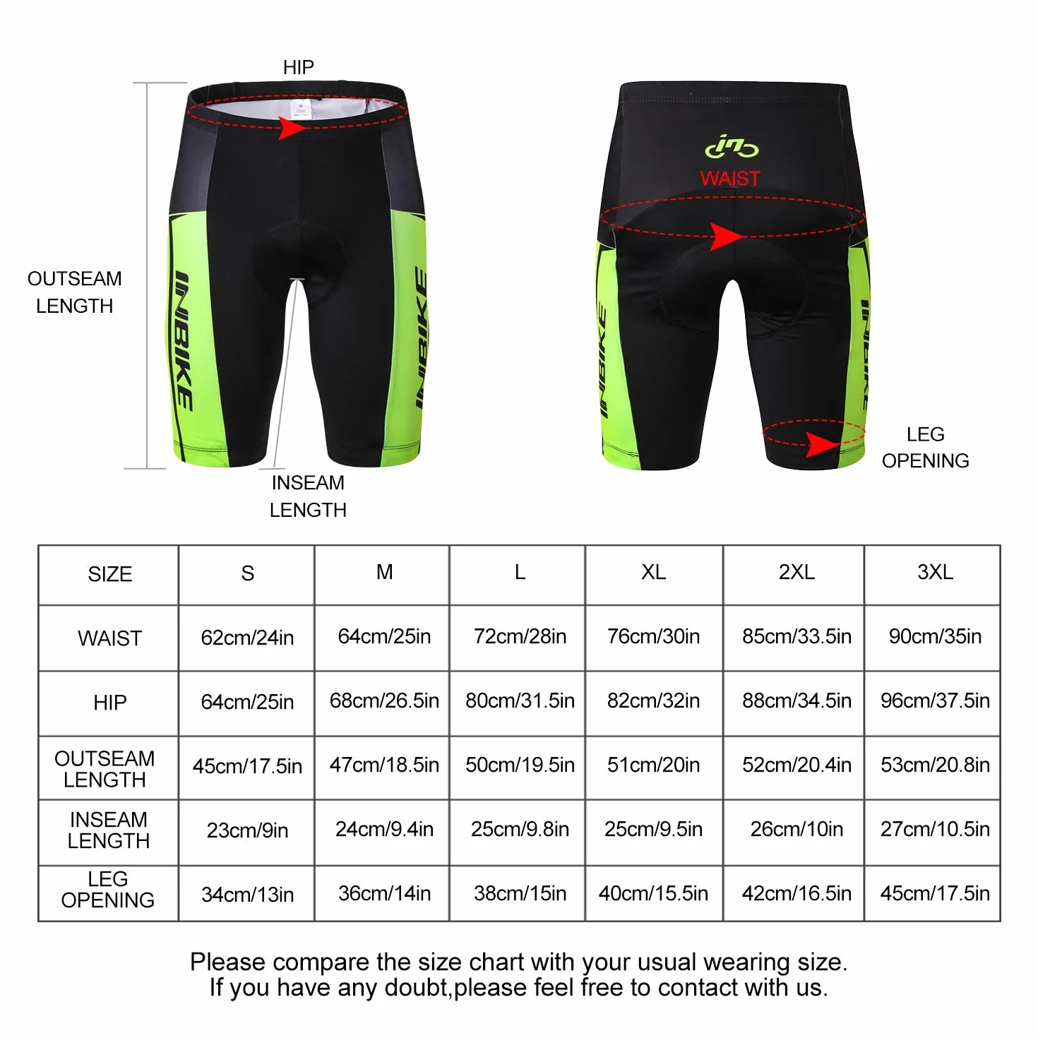 INBIKE Pantalones Cortos De Bicicleta Ciclismo Verano para Hombre con Gel Acolchado Ropa Interior Short MTB