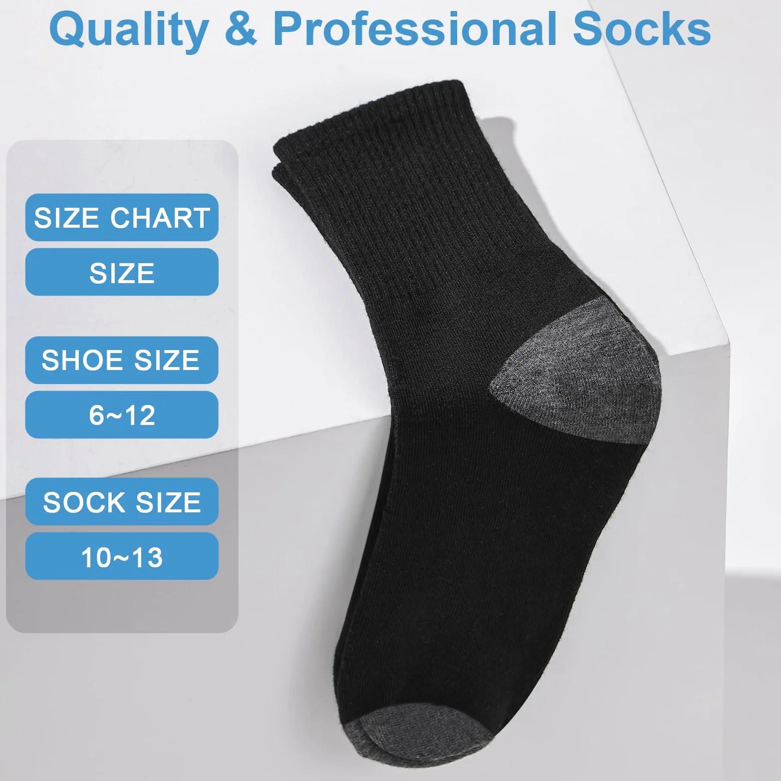 20 pares de calcetines unisex de algodón acolchados que absorben la humedad, cómodos, para entrenamiento, senderismo, deportes y correr