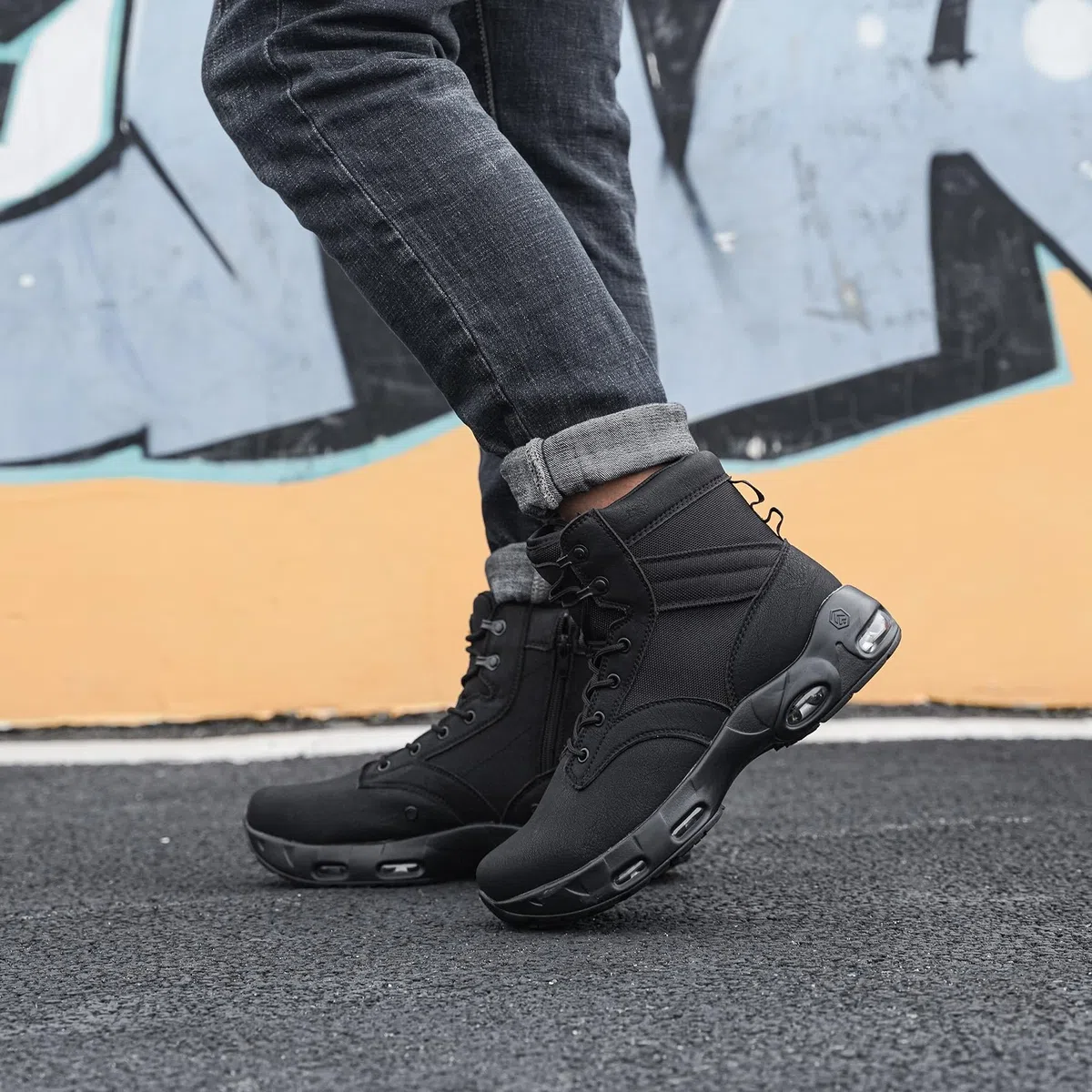 LARNMERN Botas antideslizantes para hombre