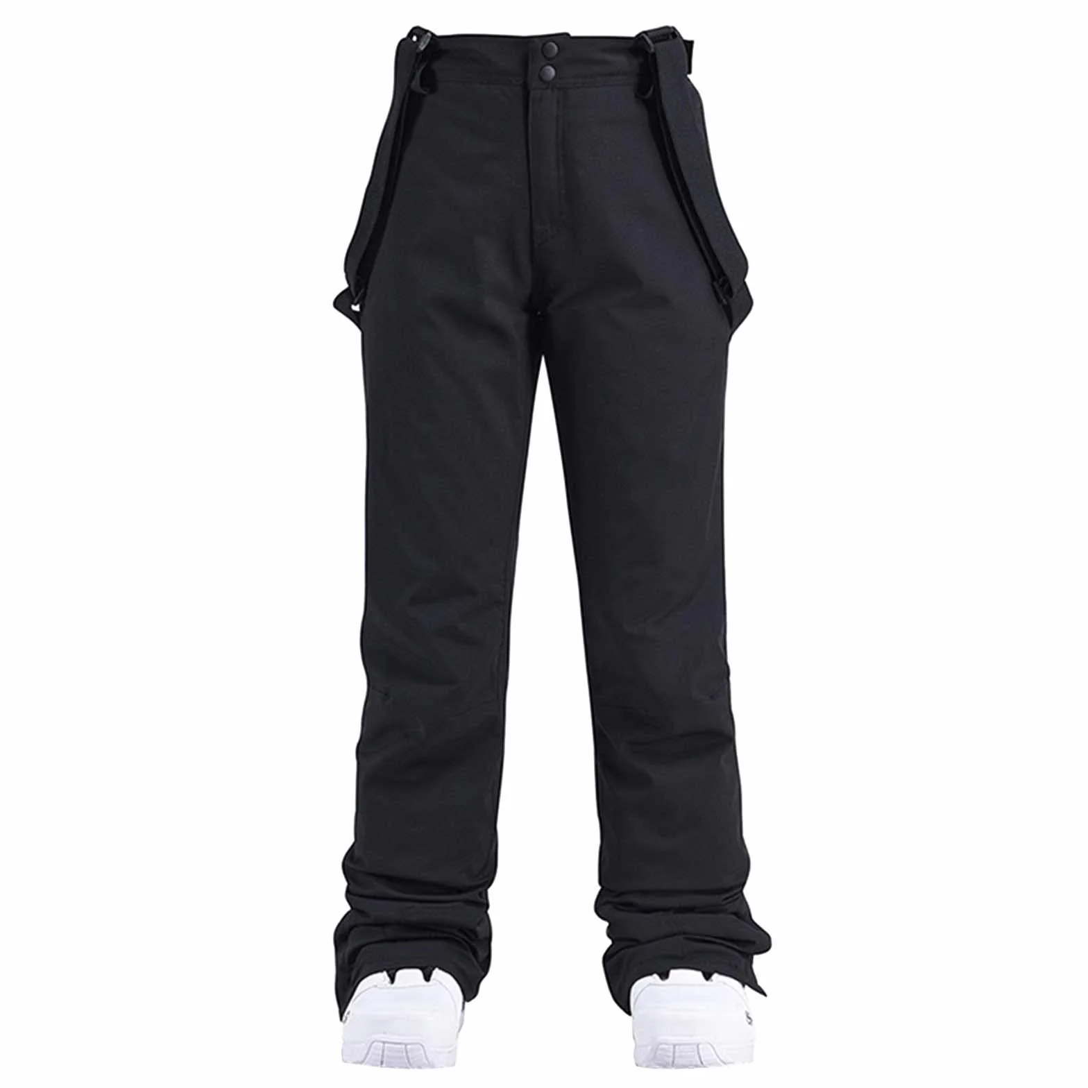 Pantalones de esquí impermeables mujer tirantes ajustables resistentes al viento nieve snowboard