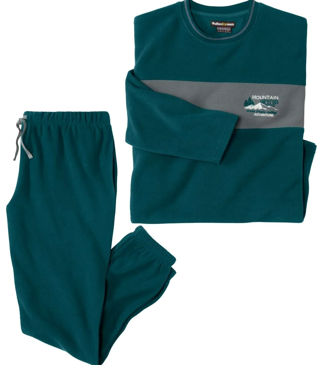 ATLAS FOR MEN - Pijama de Micropolar para Hombre - Conjunto de Noche - Disponible en Tallas Grandes