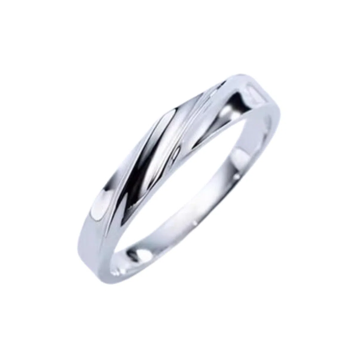 Anillo para hombre, sin piedras preciosas, oro auténtico 375, anillos de compromiso, oro blanco de 9 quilates, alianzas de boda auténticas, 3,9 mm, para hombres, talla 63 (20,1)