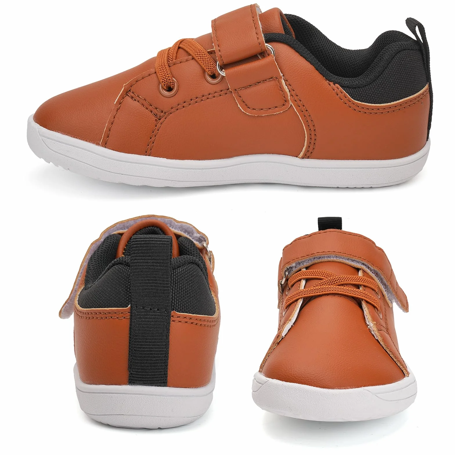 Calzado Descalzos Niños Niñas Amplia para Barefoot Exterior Interio Ligeros y Deporte Transpirables Zapatillas de Trail Minimalistas(Marrón, 26EU)