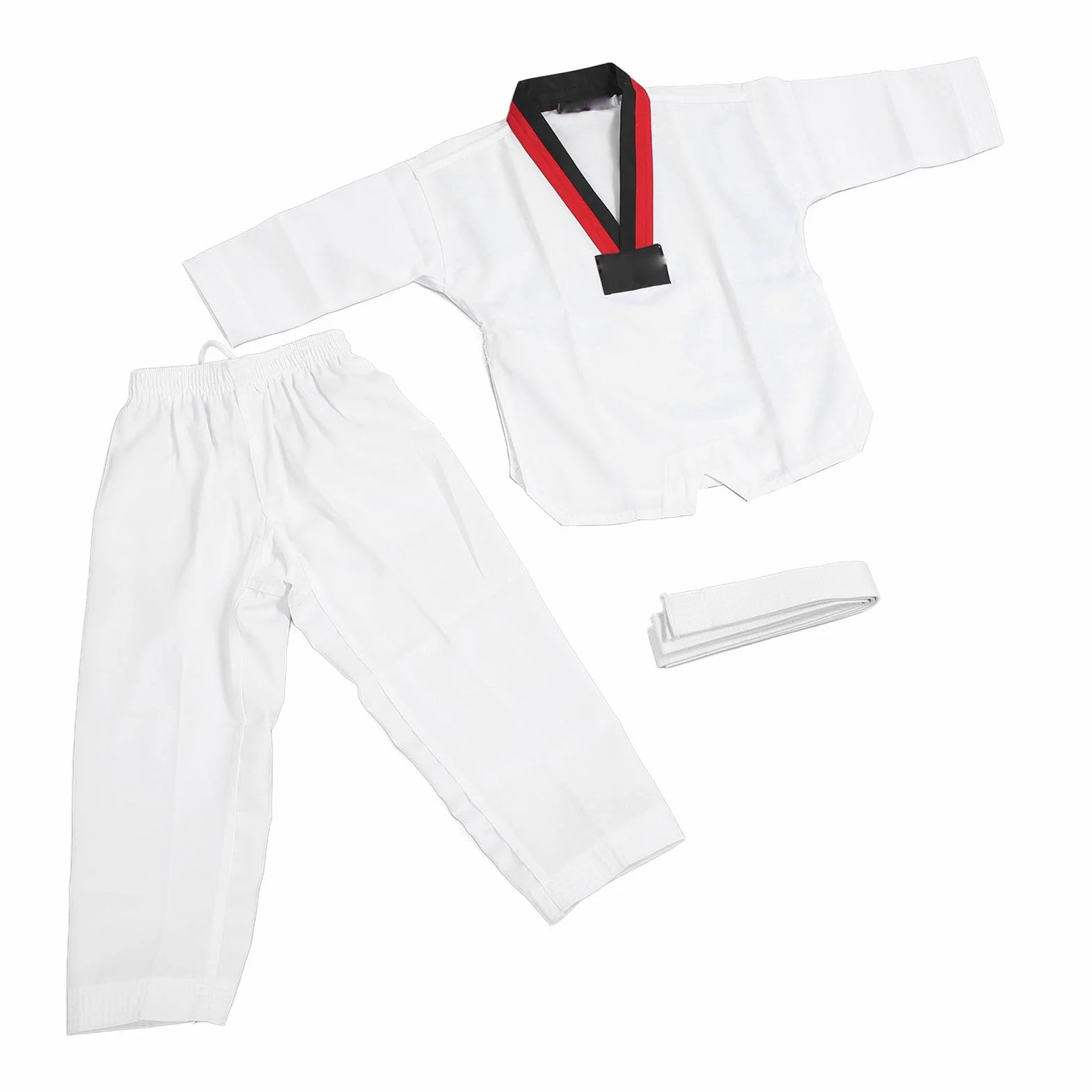 LJCM Traje de Taekwondo para Niños, Uniforme de Entrenamiento de Poliéster y Algodón
