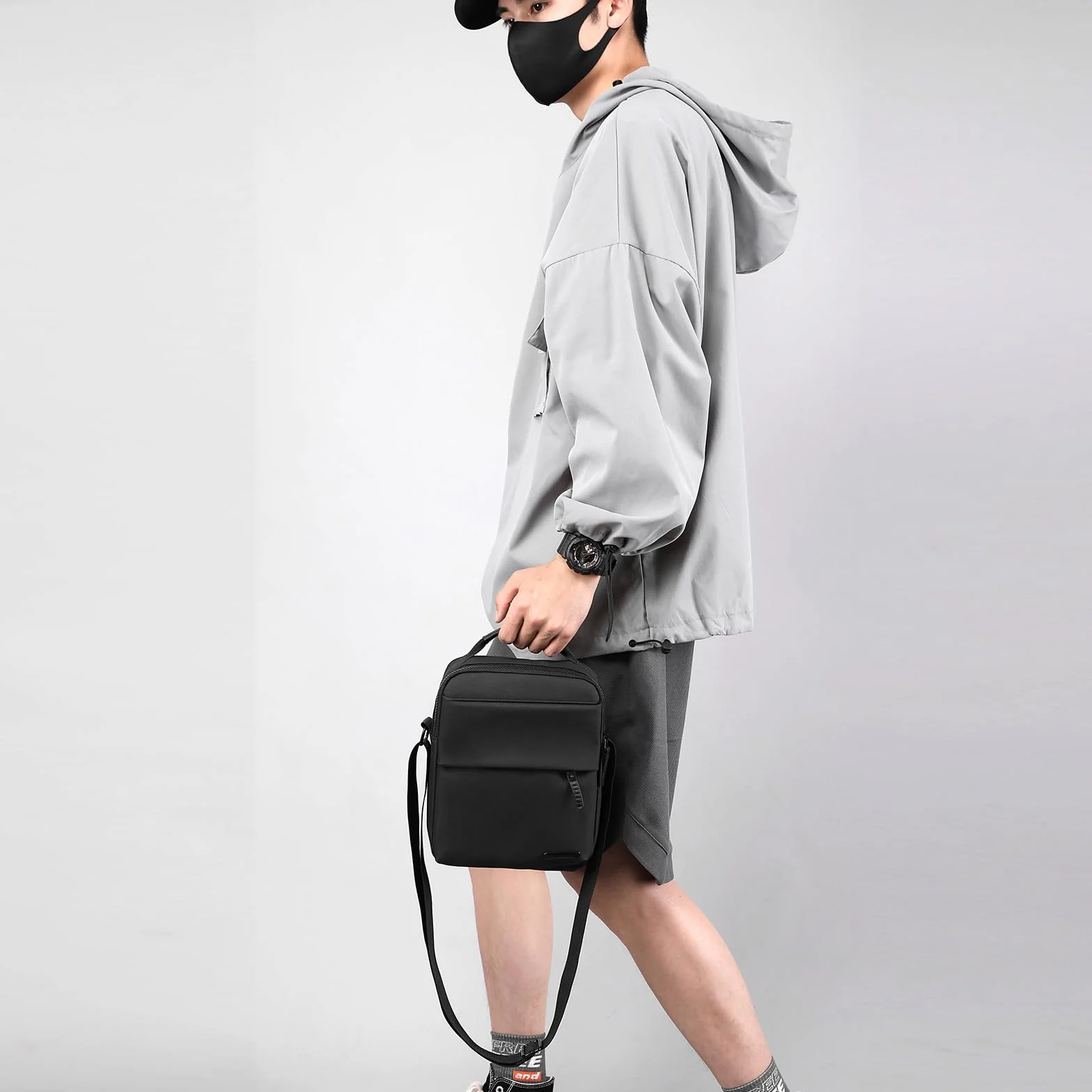 Bandoleras Hombre Bolso de Hombro Bolsas de Mensajero de Negocios Bolso de Mano Mariconeras para Hombres Moda Crossbody Bag Shoulder Casual