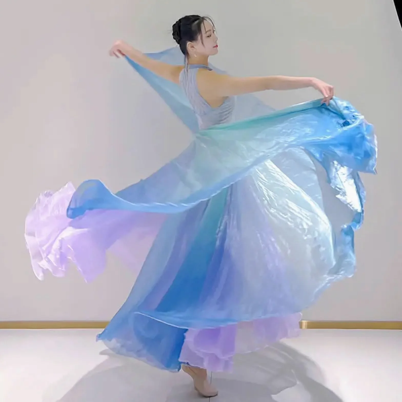 Faldas de Ballet for Mujer, Falda de Tul de Gasa, Disfraces de Baile, Vestido de Entrenamiento for Adultos, Vestido de práctica de Vientre de 360 Grados(XL)