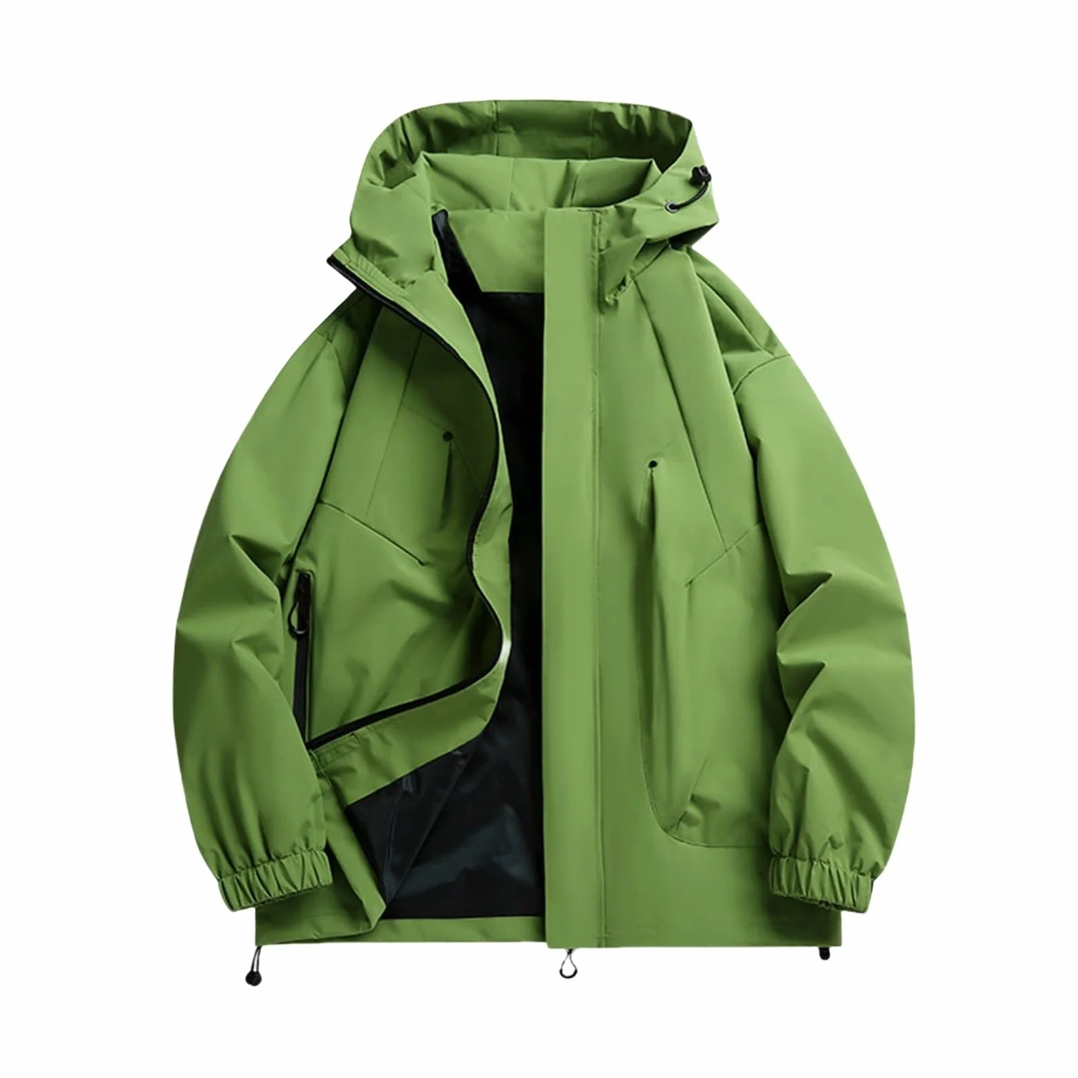 Chubasquero para mujer, transpirable, ligero, chaqueta de entretiempo con capucha, cortavientos, trekking, chaqueta softshell, senderismo, chaqueta para exteriores, plegable, deportiva, cortavientos
