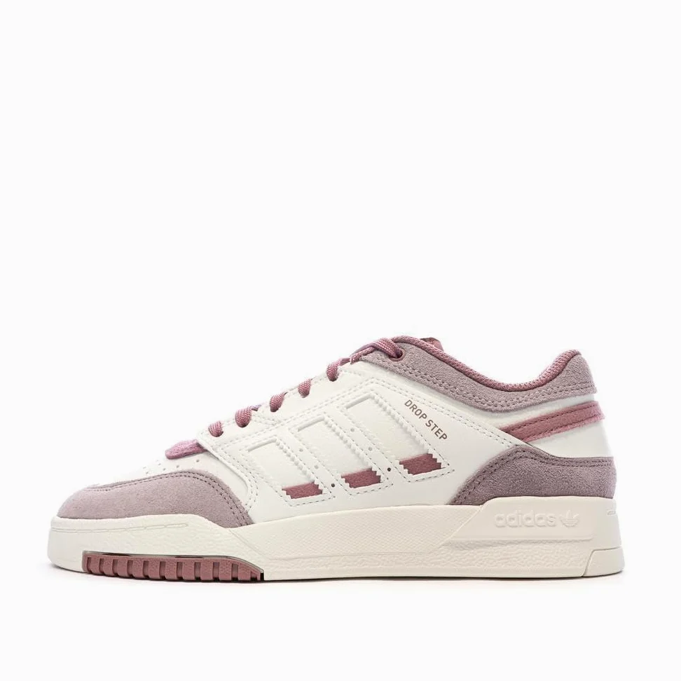 adidas - Zapatillas de deporte blancas/malvas para mujer Drop Step Low W