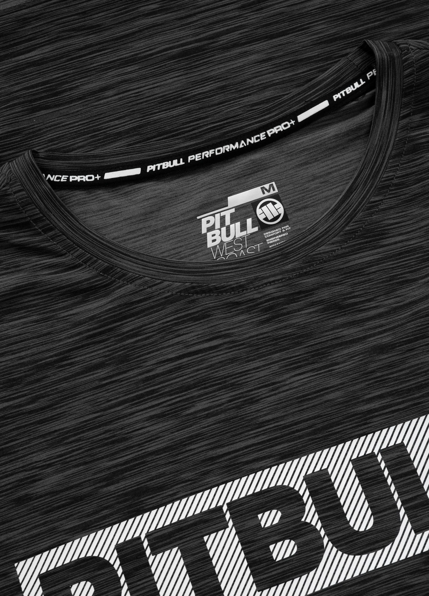 PITBULL Camiseta deportiva para hombre Hilltop Performance Pro+ 190 g/m², transpirable, de secado rápido, elástica, para fitness y entrenamiento, camiseta deportiva