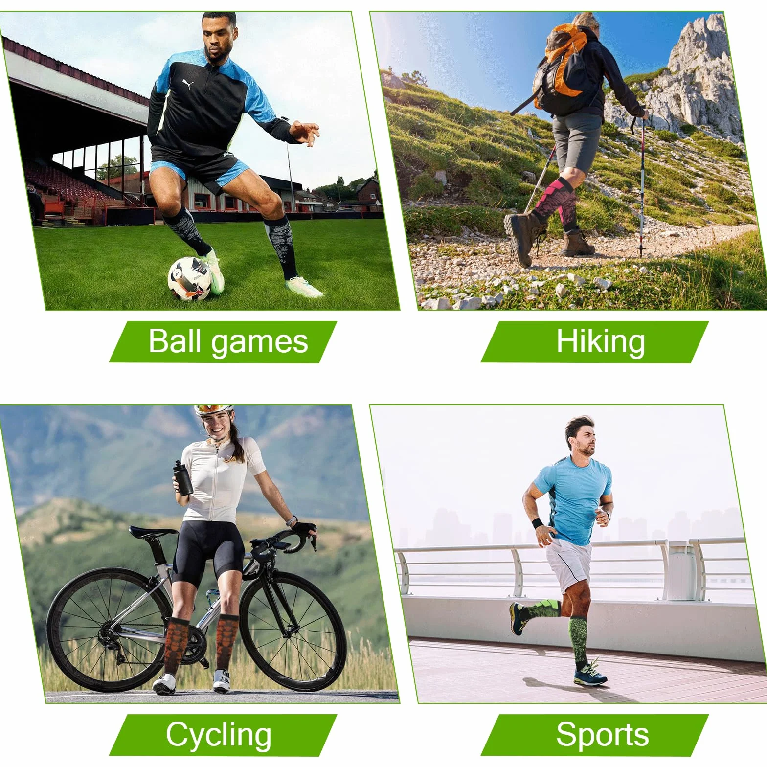 6 Pares Medias de Compresión Mujer Hombre, 18-25mmHg Calcetines Compresion, Medias de Compresion Varices, Compression Socks para Deporte Running Avion Viaje Ciclismo