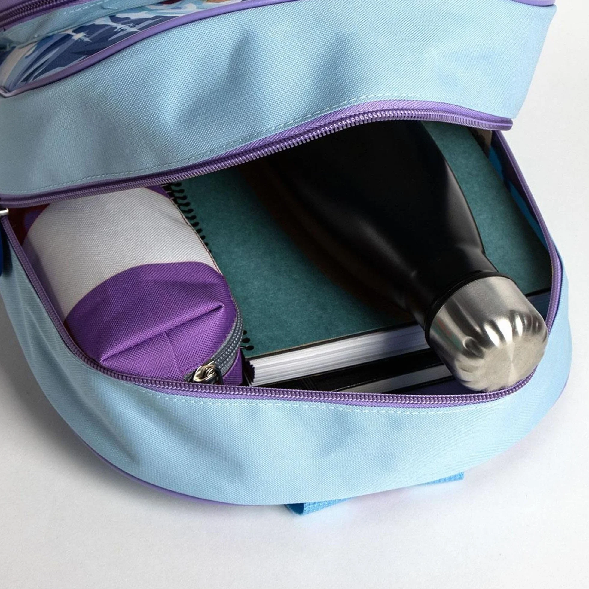 Mochila Frozen Elsa Anna y Olaf Original Disney con Diseño de Invierno y Personajes | Mochila Frozen Infantil Grande Preescolar Primaria Niñas Ligera y Resistente
