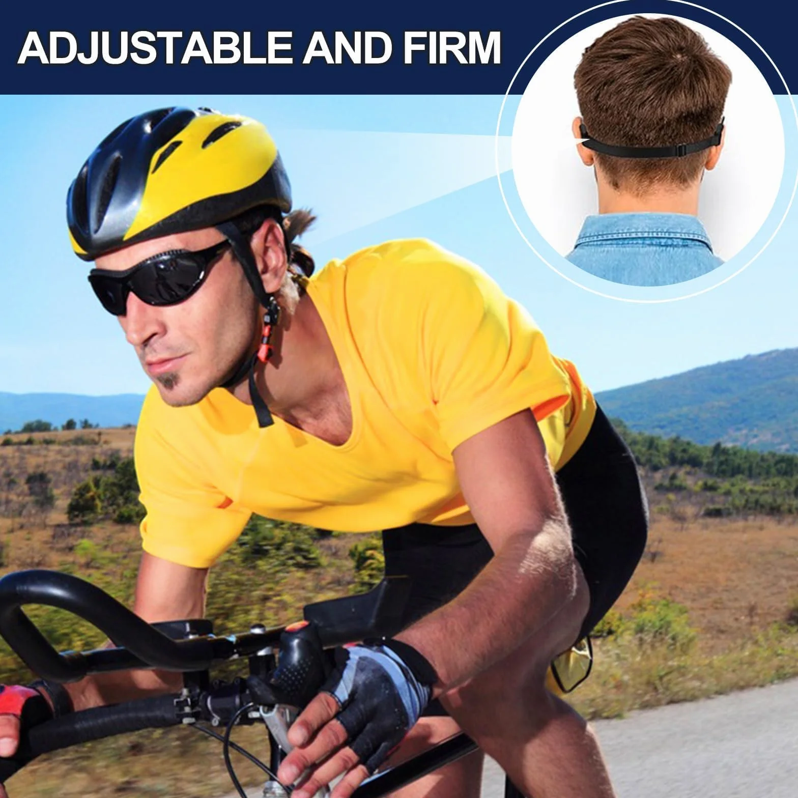Qufiiry Cordón para Gafas Ajustable, Correa Elástica de Retención Universal, Deportivas y Gafas de Sol