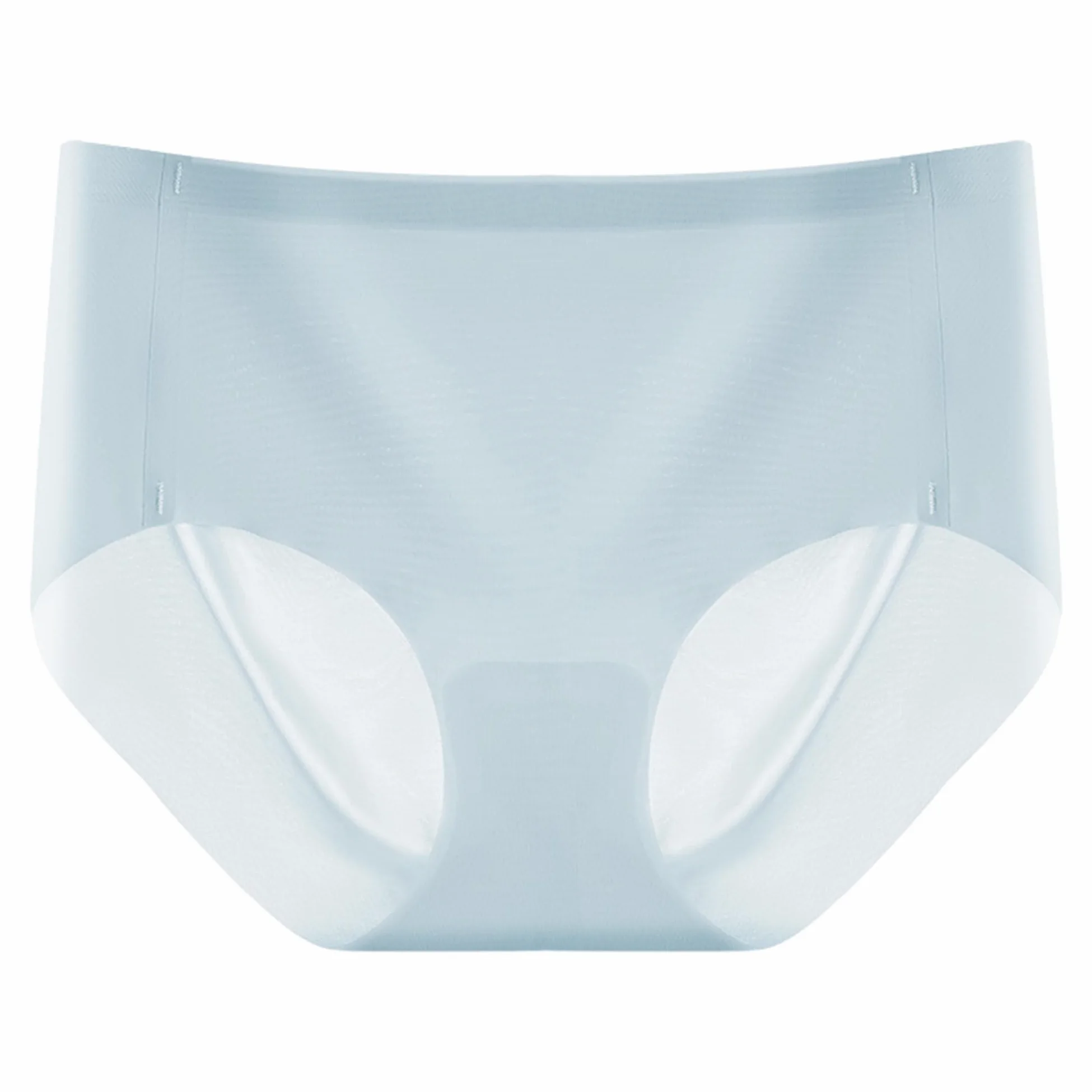 Calzoncillos invisibles de una pieza para mujer, de seda de hielo, paquete múltiple, bragas elásticas, suaves, ropa interior básica (azul claro, 5 piezas, XXL)