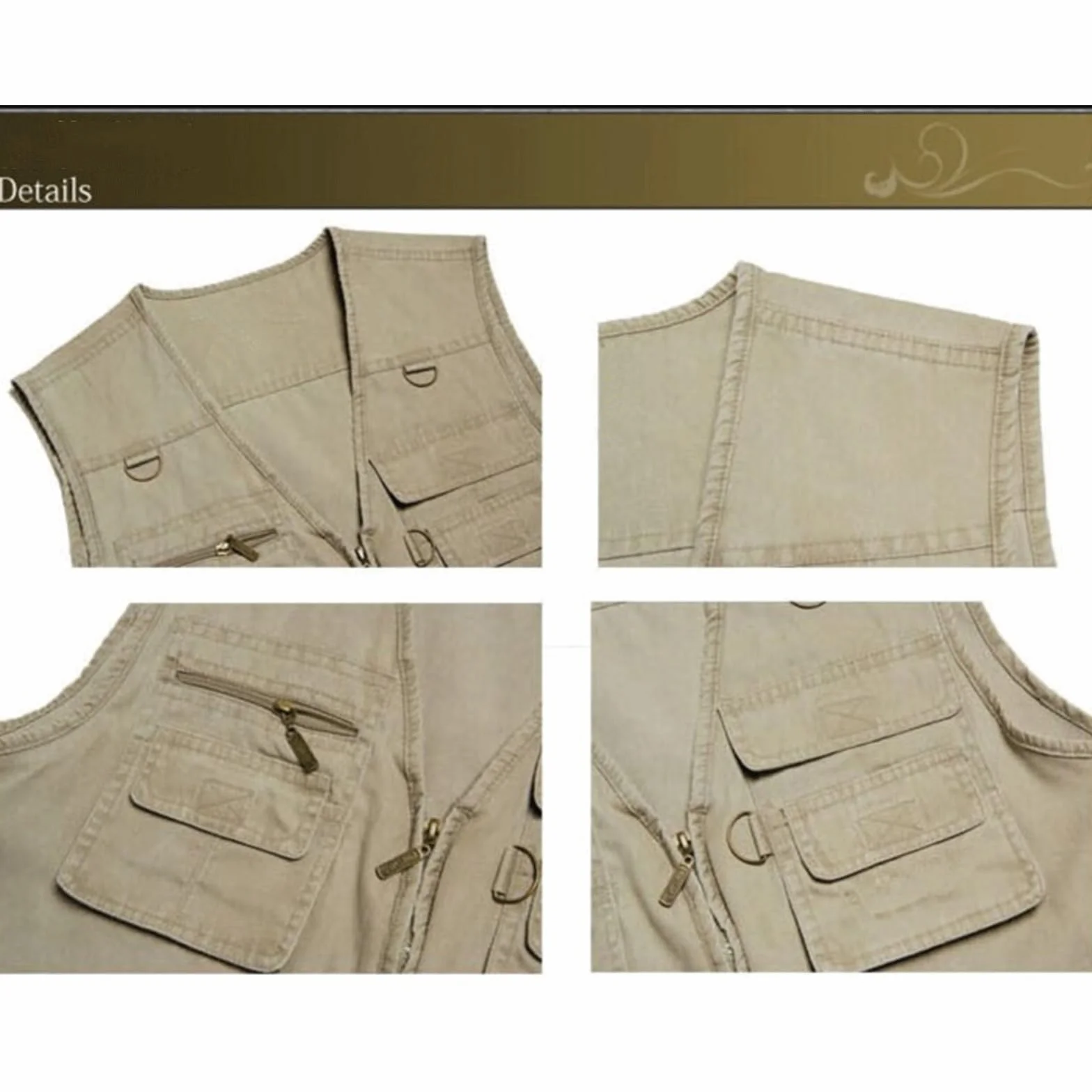 Chaleco Vaquero De Talla Grande Para Hombre, Chaleco Informal De Varios Bolsillos Para Pesca Al Aire Libre, Chaleco Vaquero Para Fotografía, Chaleco Sin Mangas