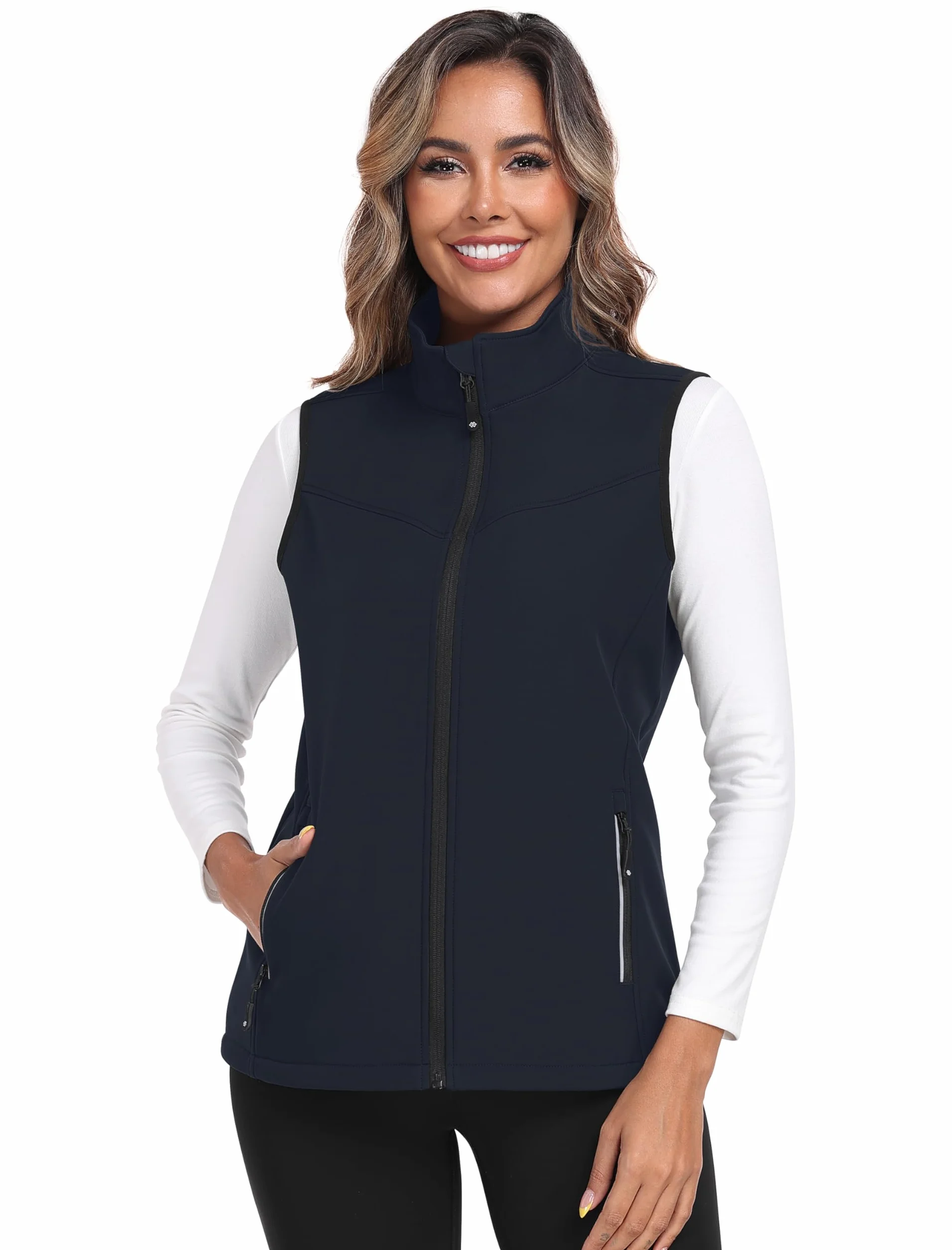 MoFiz Chaleco Ligero Softshell Mujer Chaqueta sin mangas Softshell Acampada Marcha