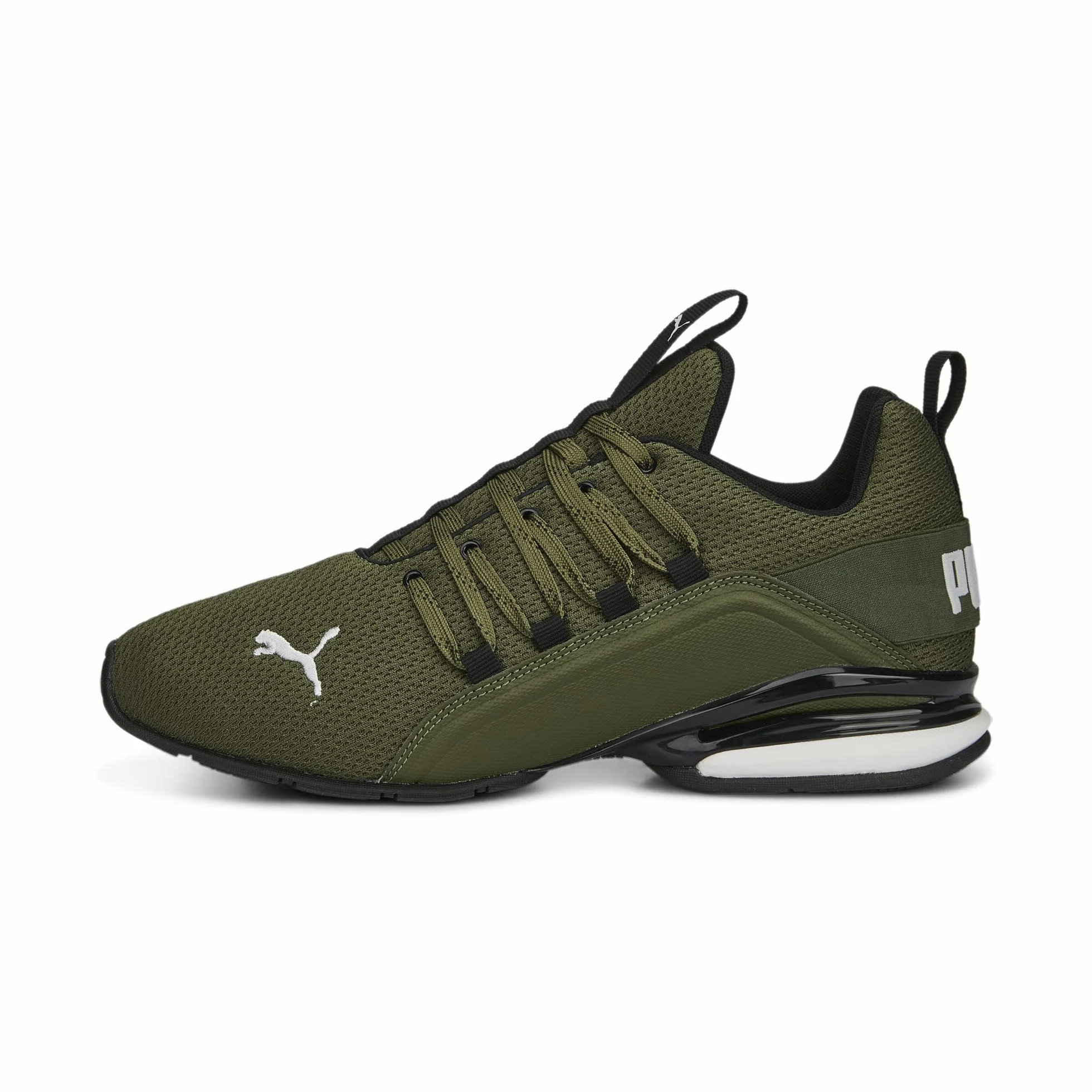 PUMA Zapatillas de Running Hombre Axelion Refresh 42.5, Green Moss Black Feather Gray