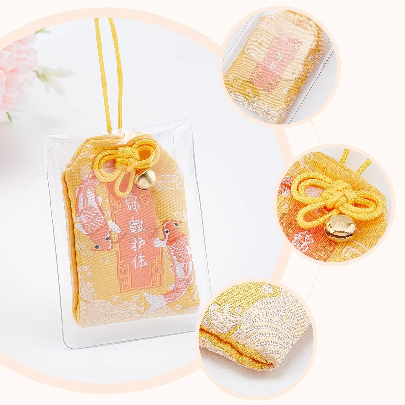 WEBEEDY Japonés Omamori Amuleto Colgantes Bolsita