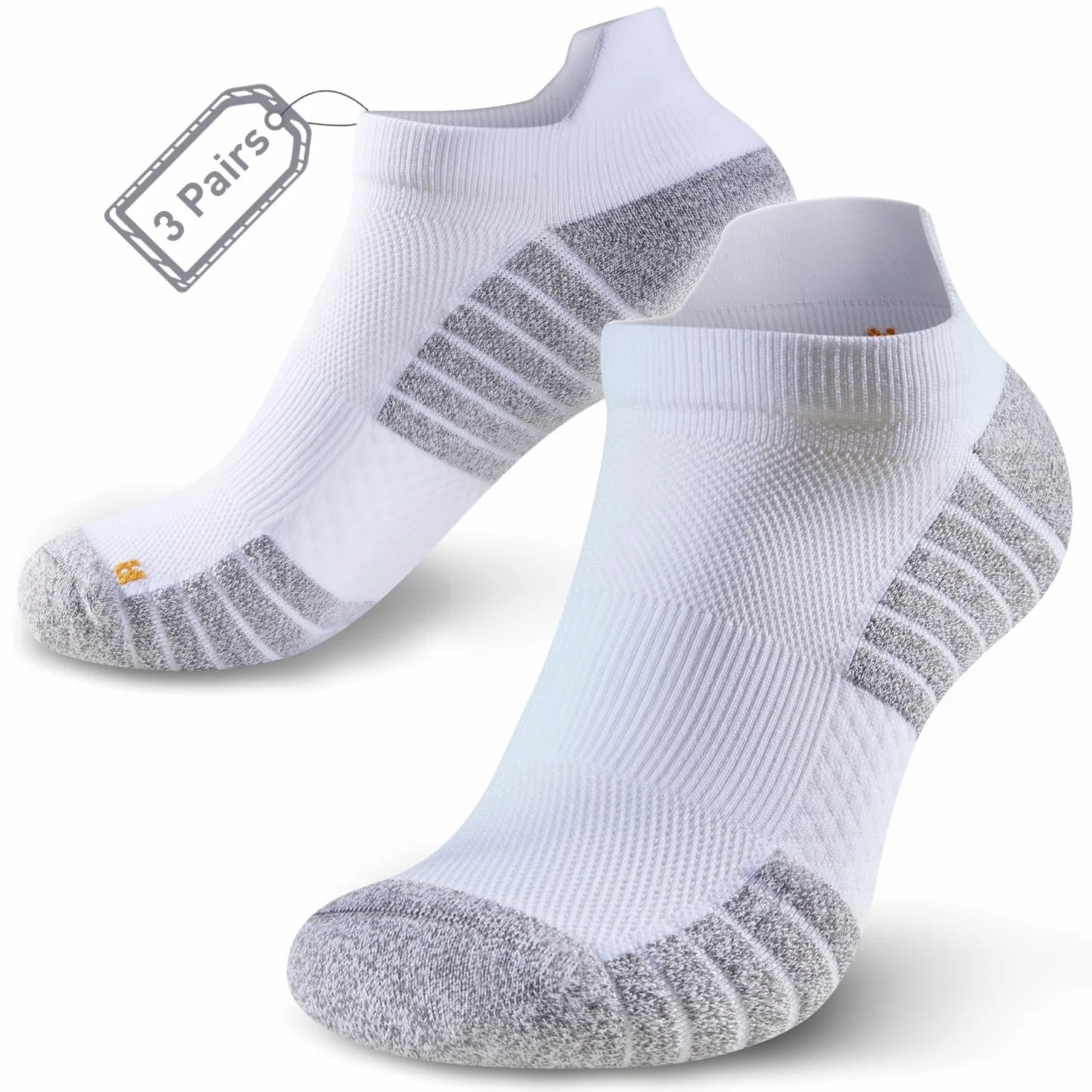 HUEGLO Calcetines Compresión Fascitis Plantar Antideslizantes Antisudor Blanco L