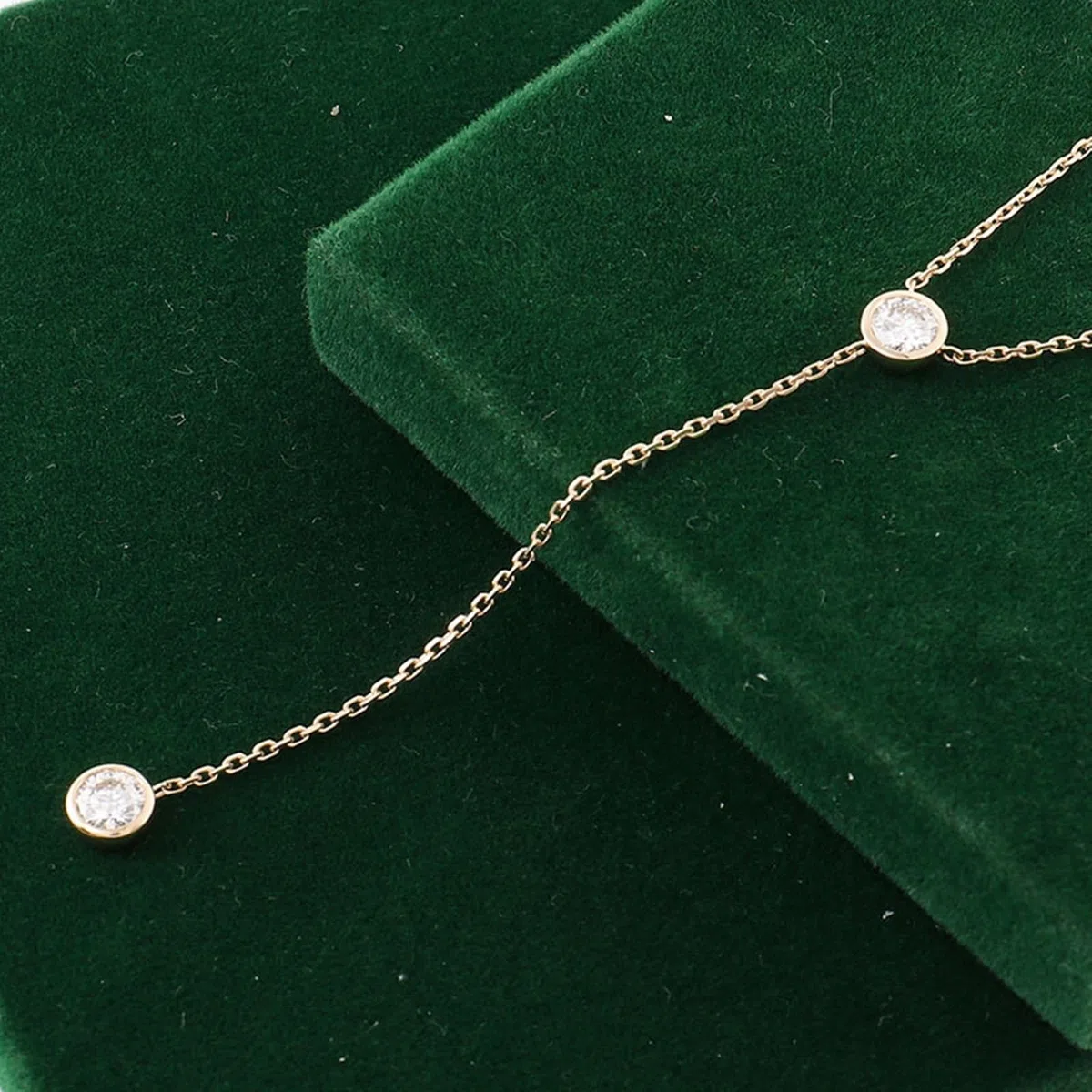 AMDXD Collar con colgante de oro real de 18 K/14 K/9 K, cadena en Y, moderna con moissanita, Au750/Au585/Au375, cadena vintage