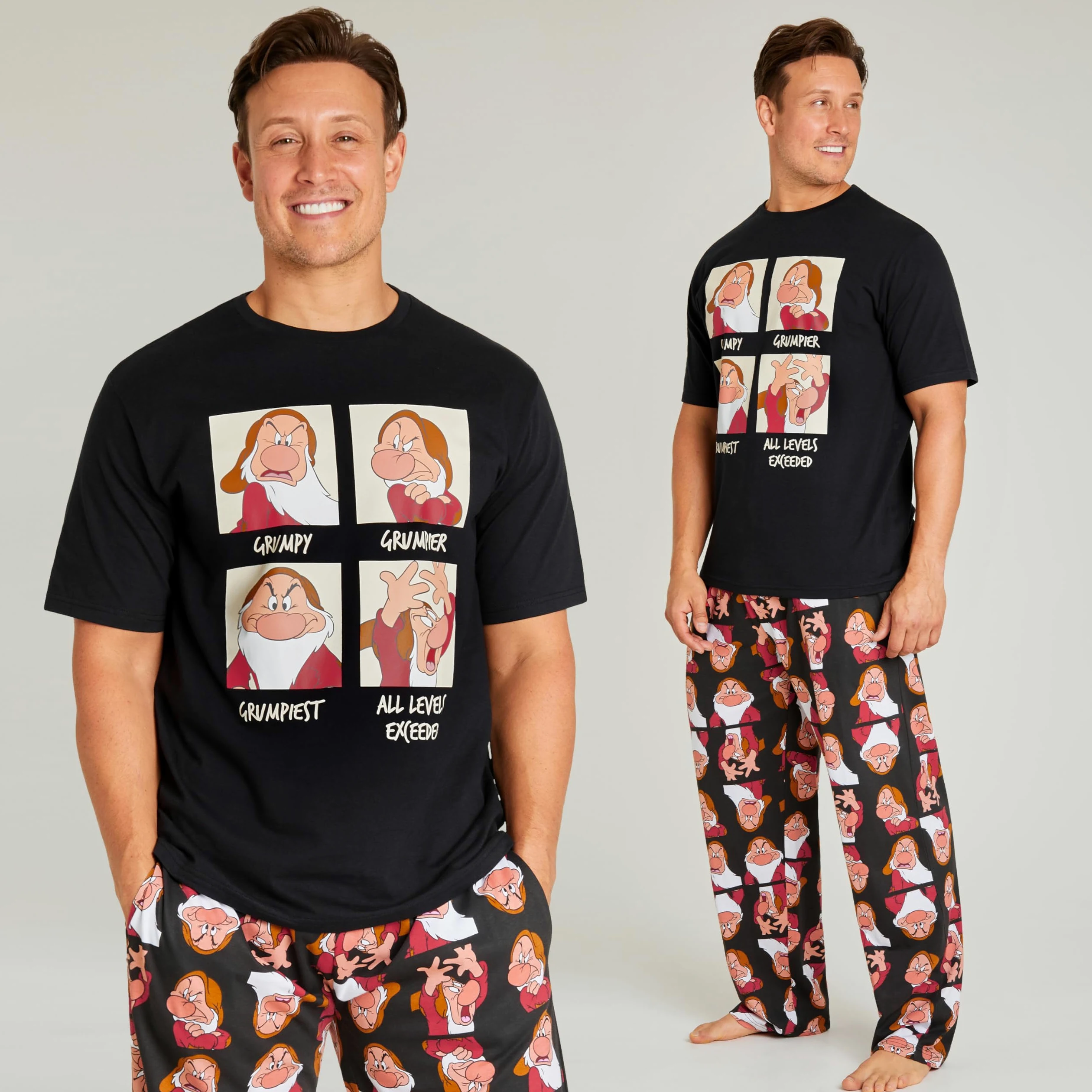 Disney Pijamas para Hombres - Camiseta y Pantalones, Conjunto Tallas S-3XL Regalos Navidad