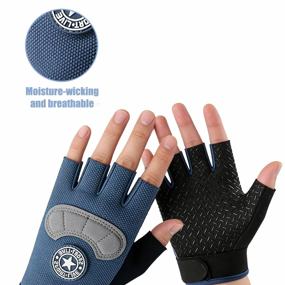 Guantes de Ciclismo para Niños de 7 a 12 Años, Antideslizantes, Transpirables, Absorción de Golpes, Guantes Bici Niño de Medio Dedo, para Ciclismo, Patinaje, Escalada(Rosa)
