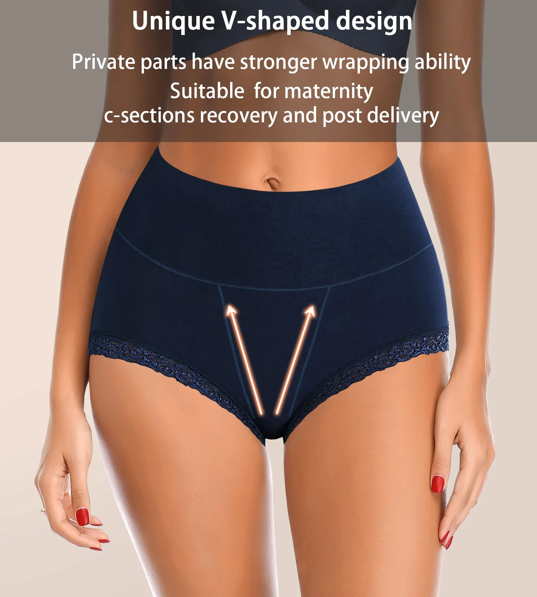 Ropa interior de algodón para mujer, suave, elástica, control de abdomen, cómoda, sin rollitos, pantalones cortos