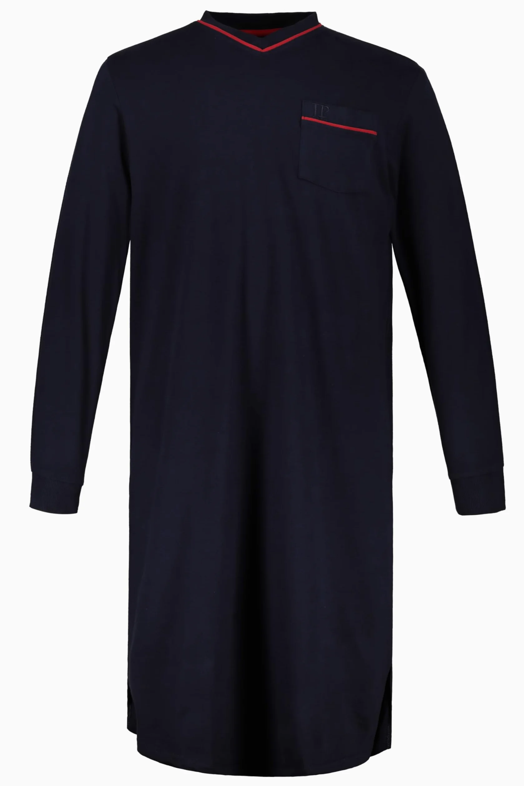 JP 1880 Camisón, Ropa de Estar por casa, Liso, Manga Larga, hasta la Talla 8XL 721331