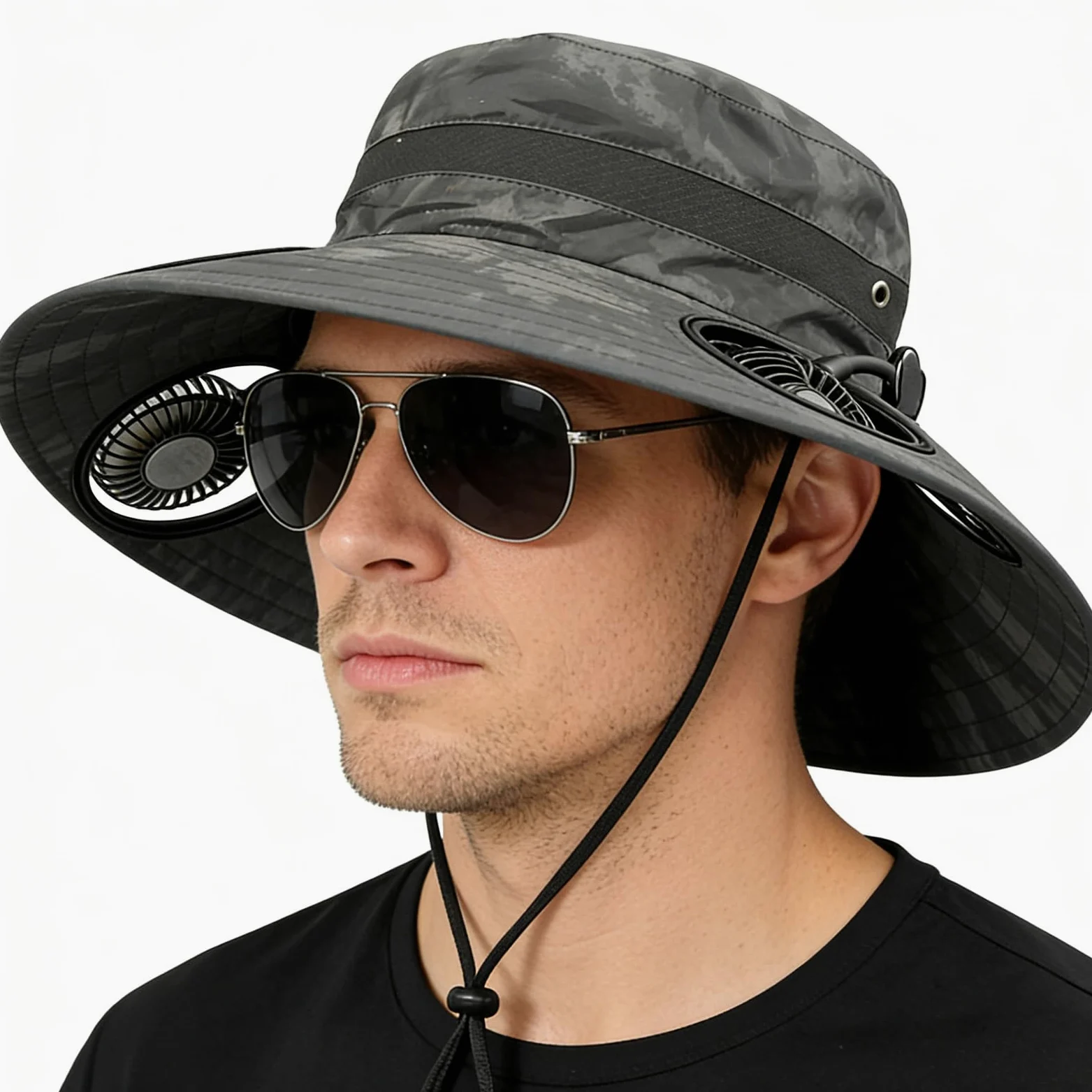 Sombrero de sol, gorras ajustables de ala ancha, sombrero de pesca al aire libre, para acampar al aire libre, correr, jardinería, viajes, vacaciones, pesca, festival, verano