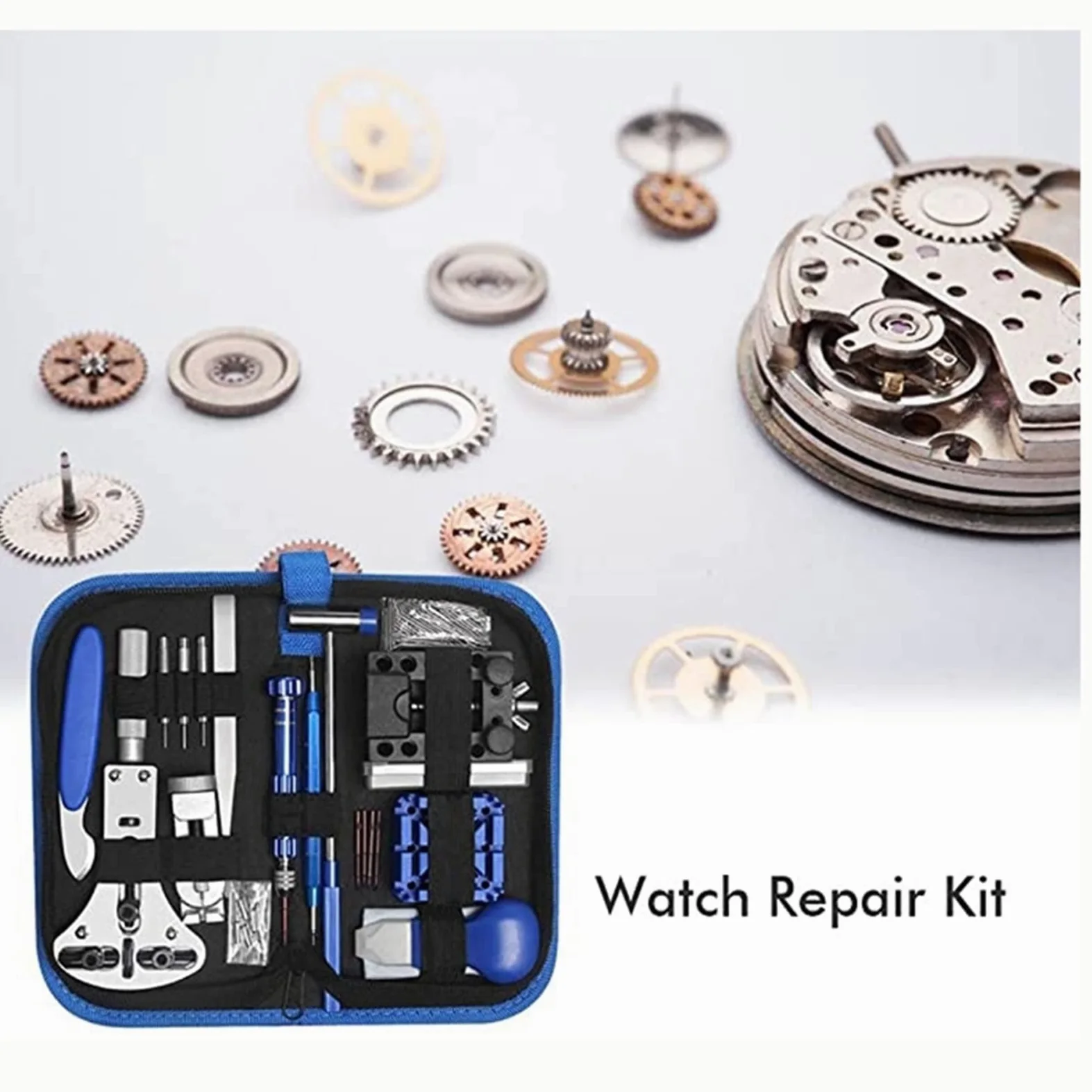 Herramienta de reloj Herramienta de reparación de relojes Reemplazo de batería de reloj Kit de reparación de abridor de espalda de reloj Kit de reparación de palanca de resorte Kit de abridor de caja