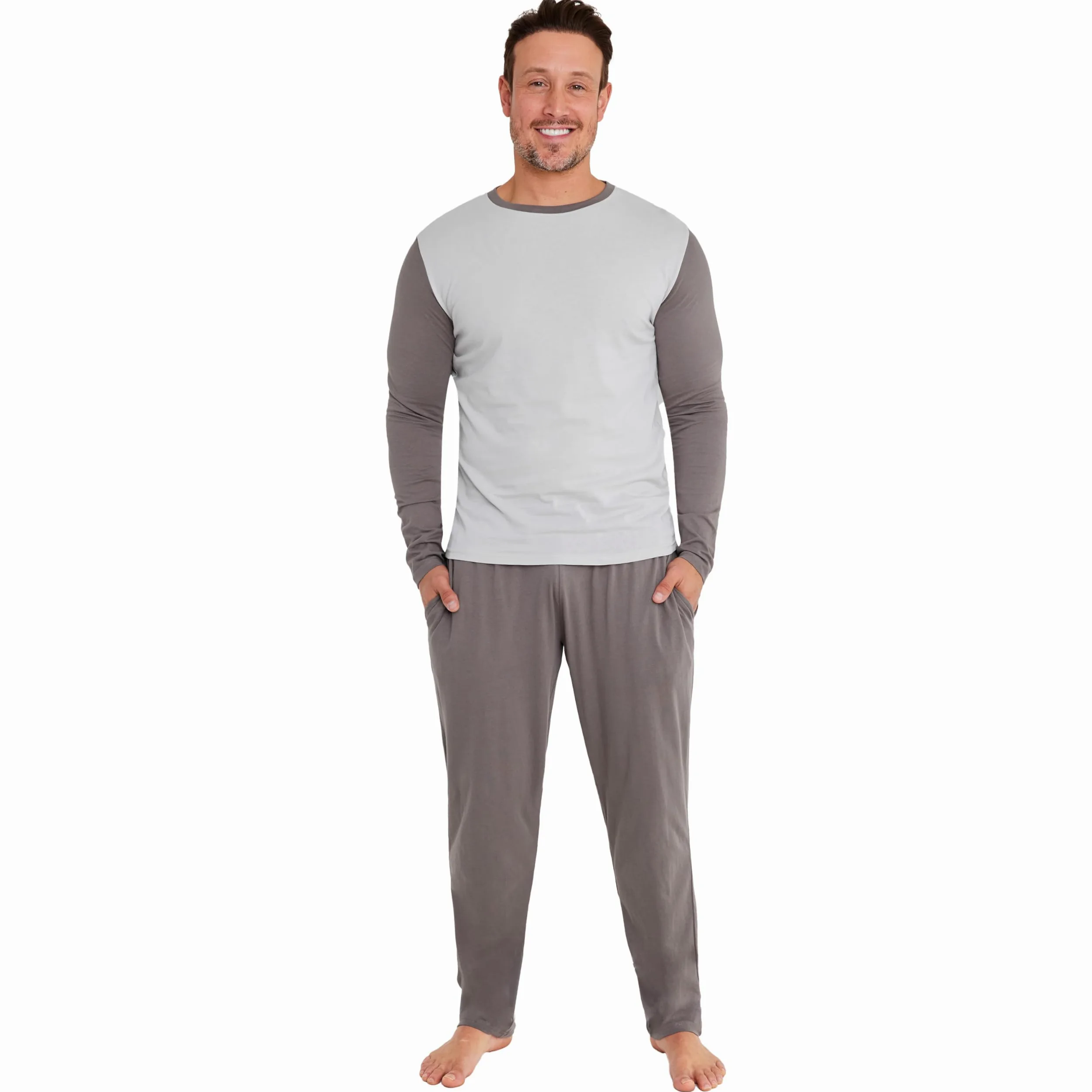 CityComfort Pijama Invierno con mangas largas para Hombre