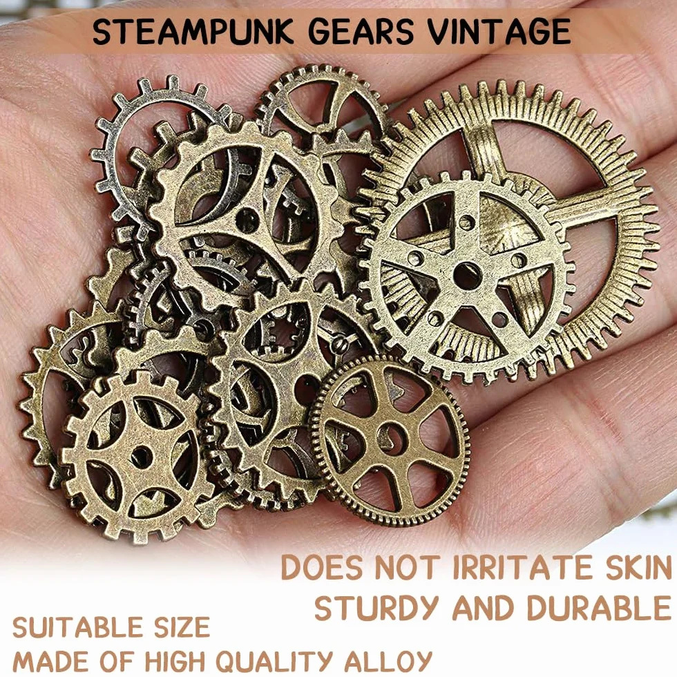 Set de Colgantes Metálicos Vintage Steampunk Gears 50g para Joyería DIY Cosplay