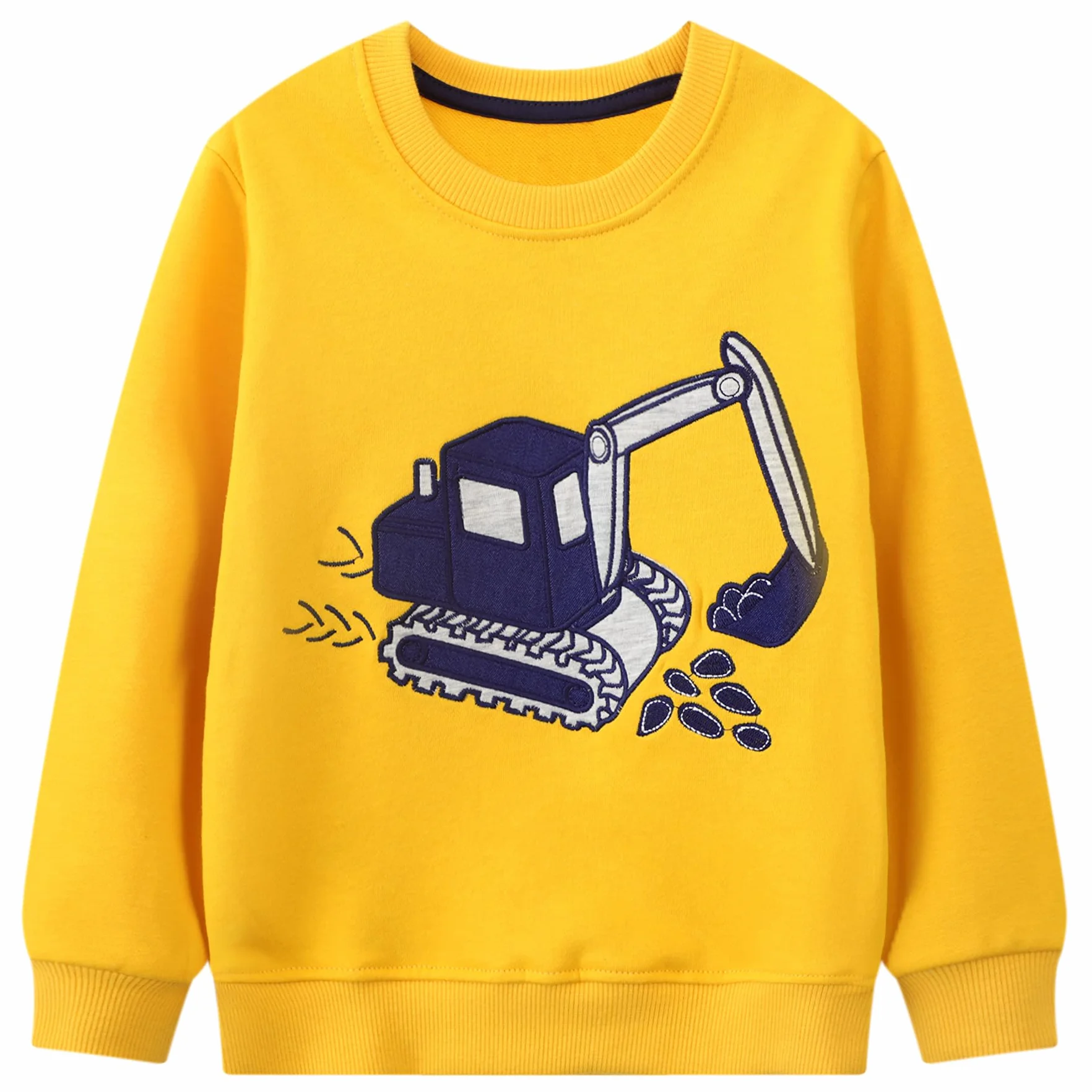 Sudaderas Niño Dinosaurio Pullover de Algodón Manga Larga Cuello Redondo 2-7 Años