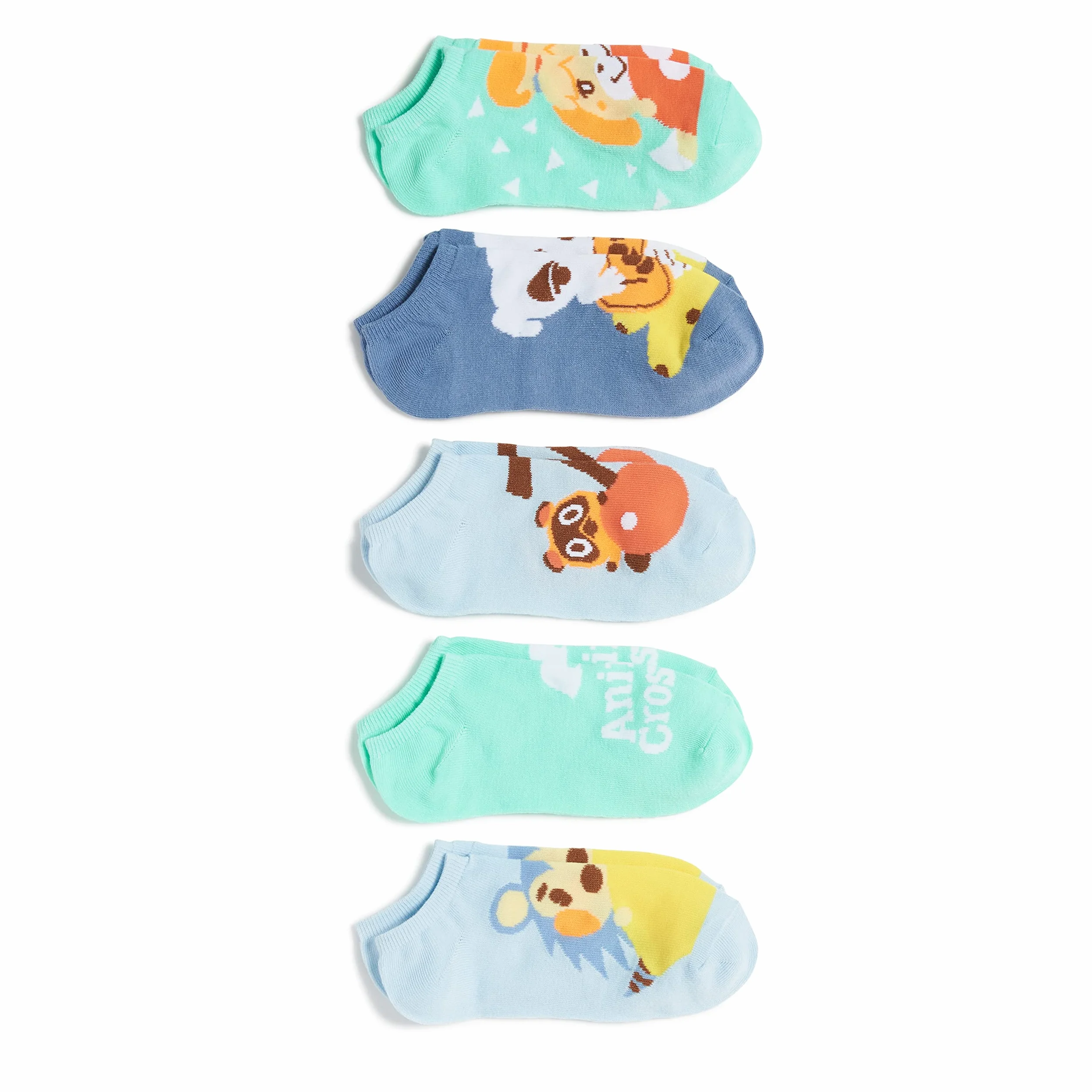 Nintendo Damen Animal Crossing - Paquete de 5 calcetines invisibles de Animal Crossing