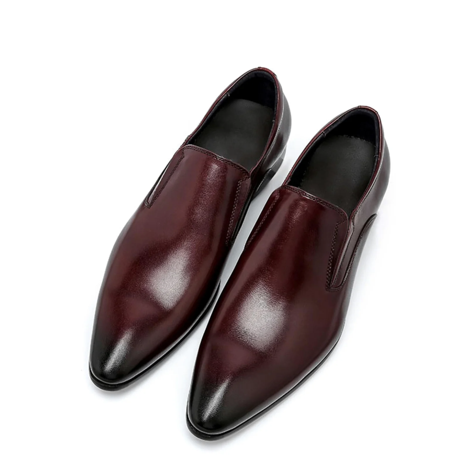 Genérico Mocasines Hombre Slip-On con Borlas Elegantes Traje Boda | Mocasines slip-on con borlas, silueta elegante y tacón de 3 cm para traje, oficina, boda y eventos formales