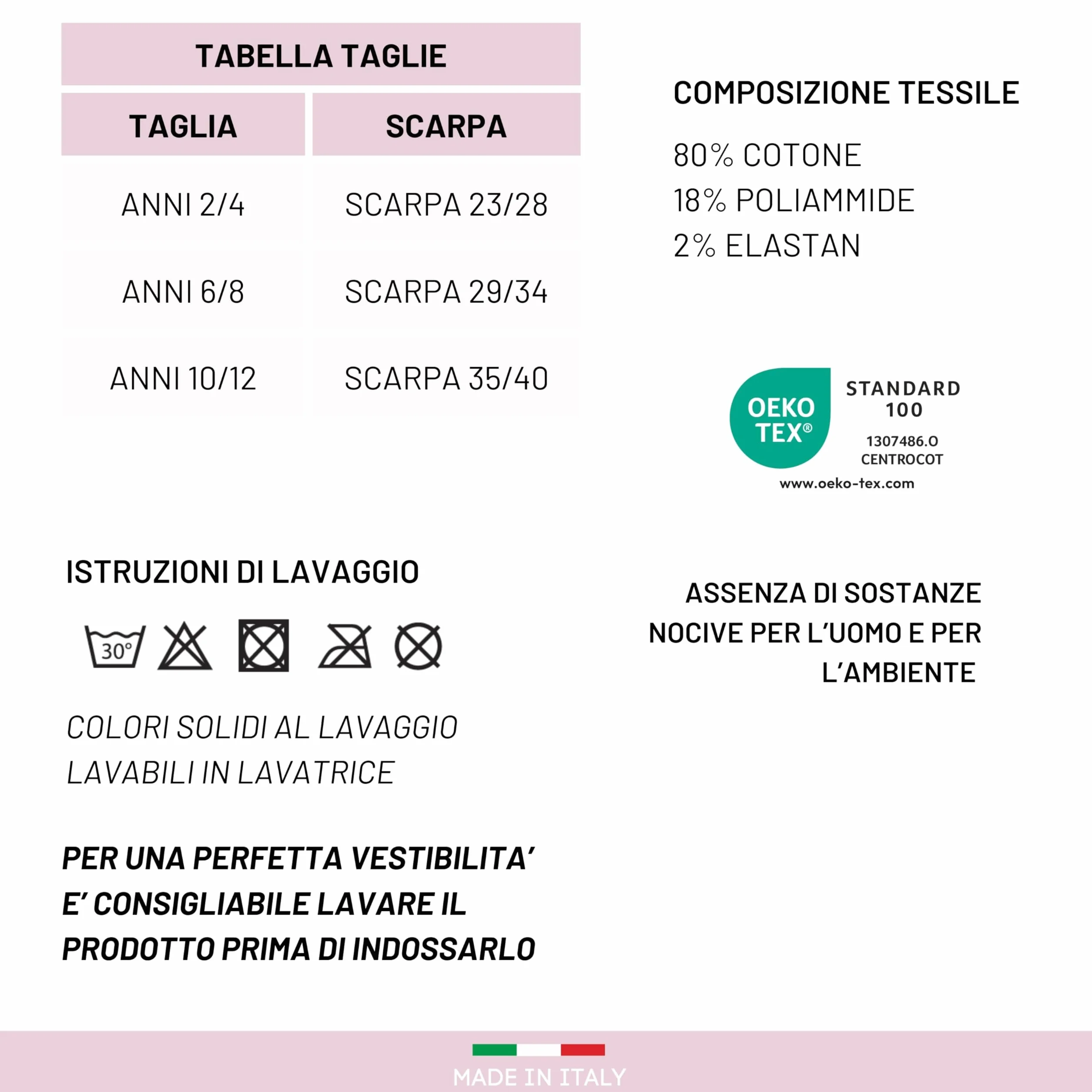 LEON D'ORO Calcetines de niña antideslizantes de algodón para niña, ABS, escuela, casa, hinchables, fabricados en Italia