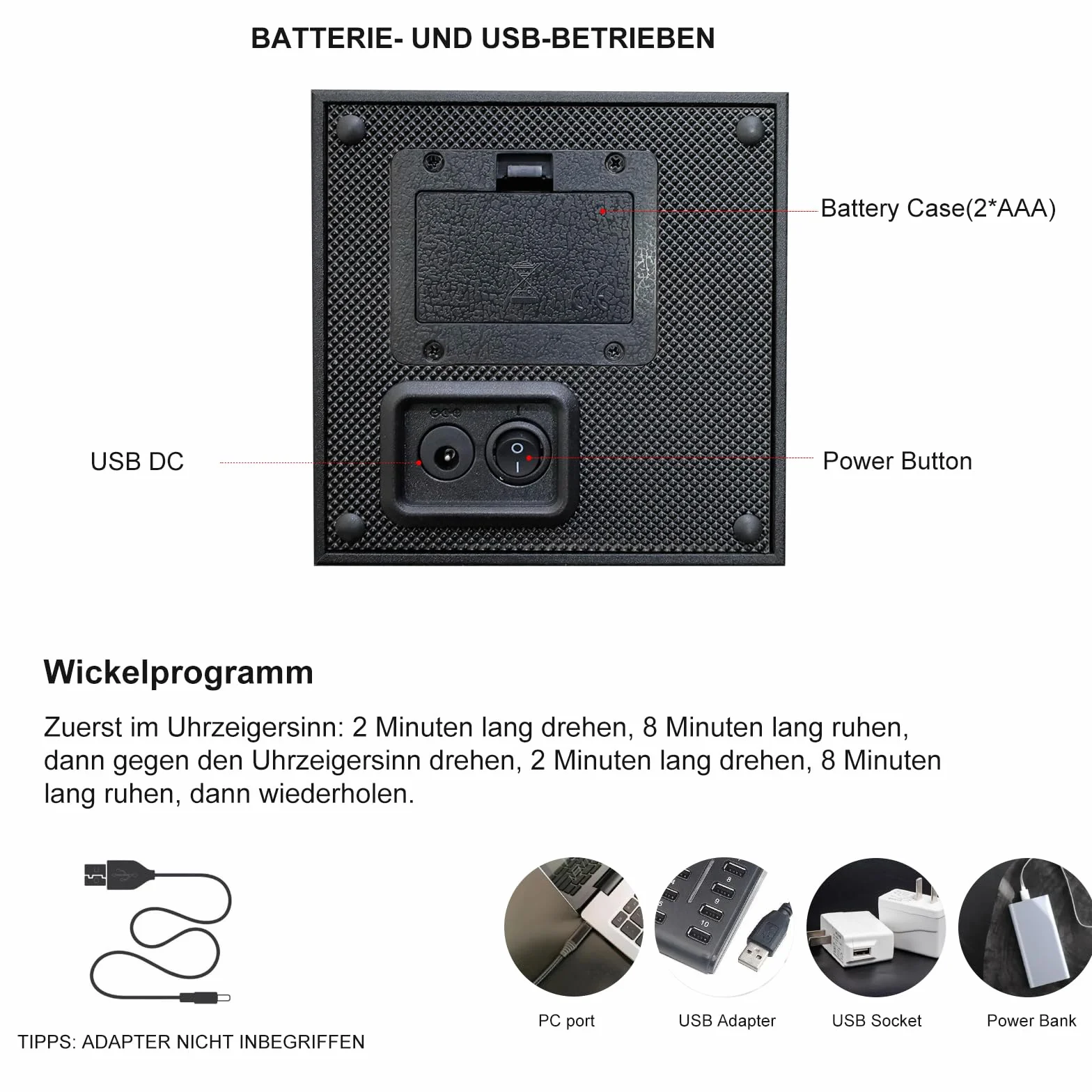 Caja giratoria para Relojes Individuales XTELARY 1 Reloj con Motores Mabuchi Pilas o Fuente de alimentación