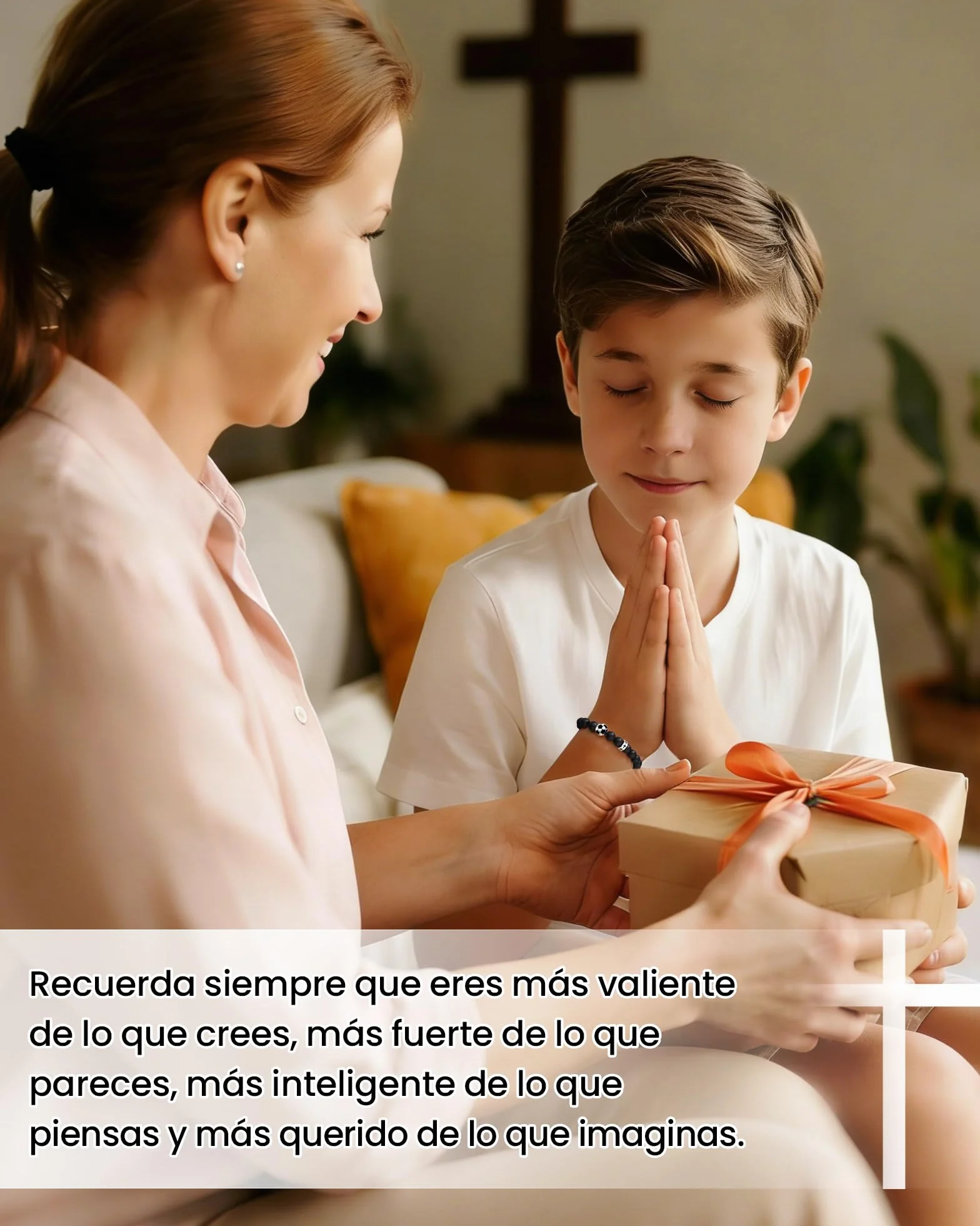 VU100 Regalos Comunion Niño Niña, Regalos Primera Comunion Niño Niña Recordatorios Comunion Originales Pulsera Comunion Niños Niñas Hombre Pulsera Cruz Ajustable