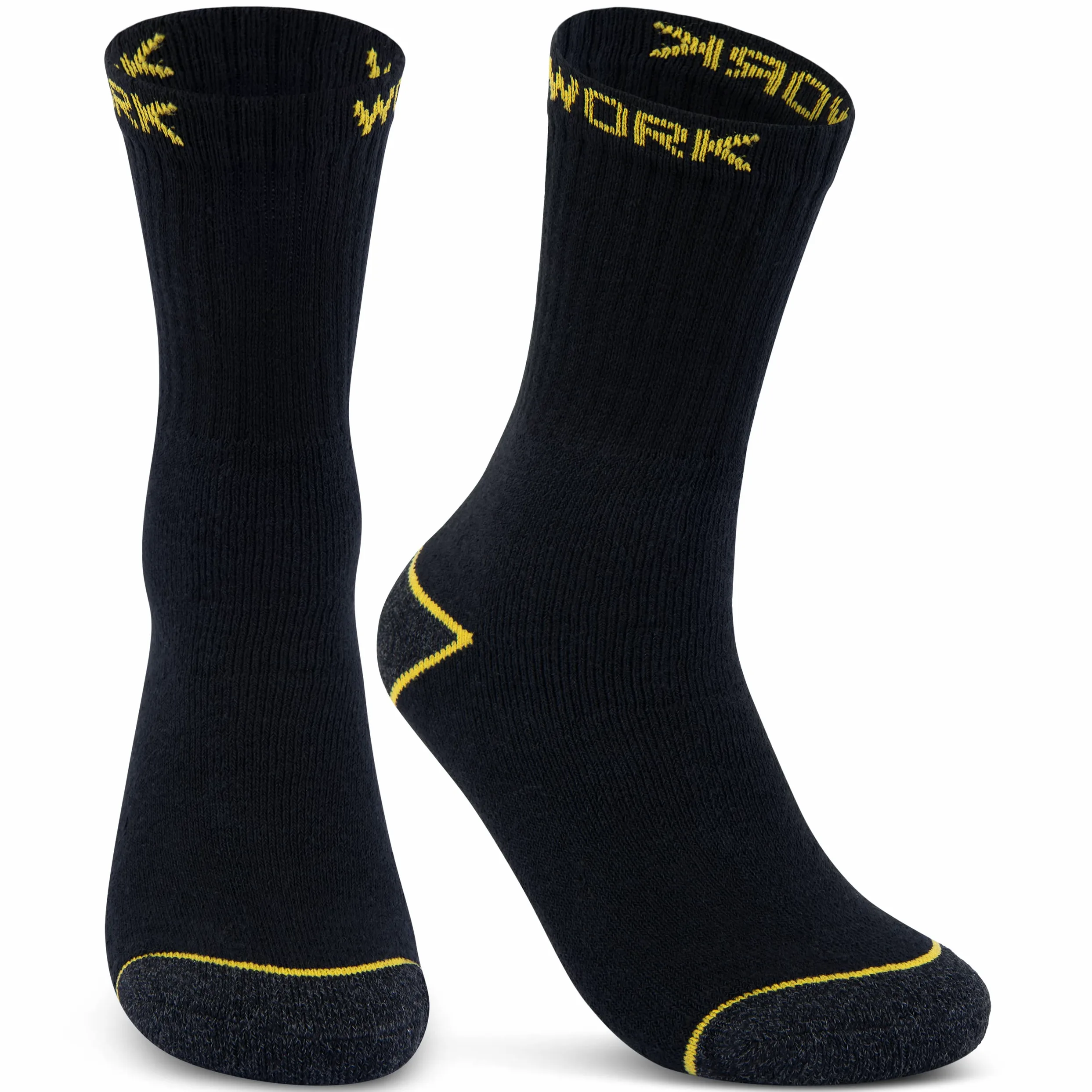 sockenkauf24 10 o 20 Pares Calcetines de Trabajo Cortos Hombre Reforzados Algodón WORK