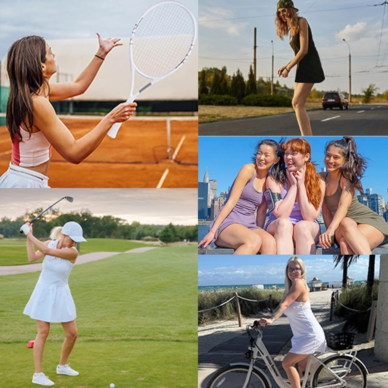 Vestidos de Tenis para Mujer 2 en 1 sin Mangas Vestido Deportivo de Golf Verano
