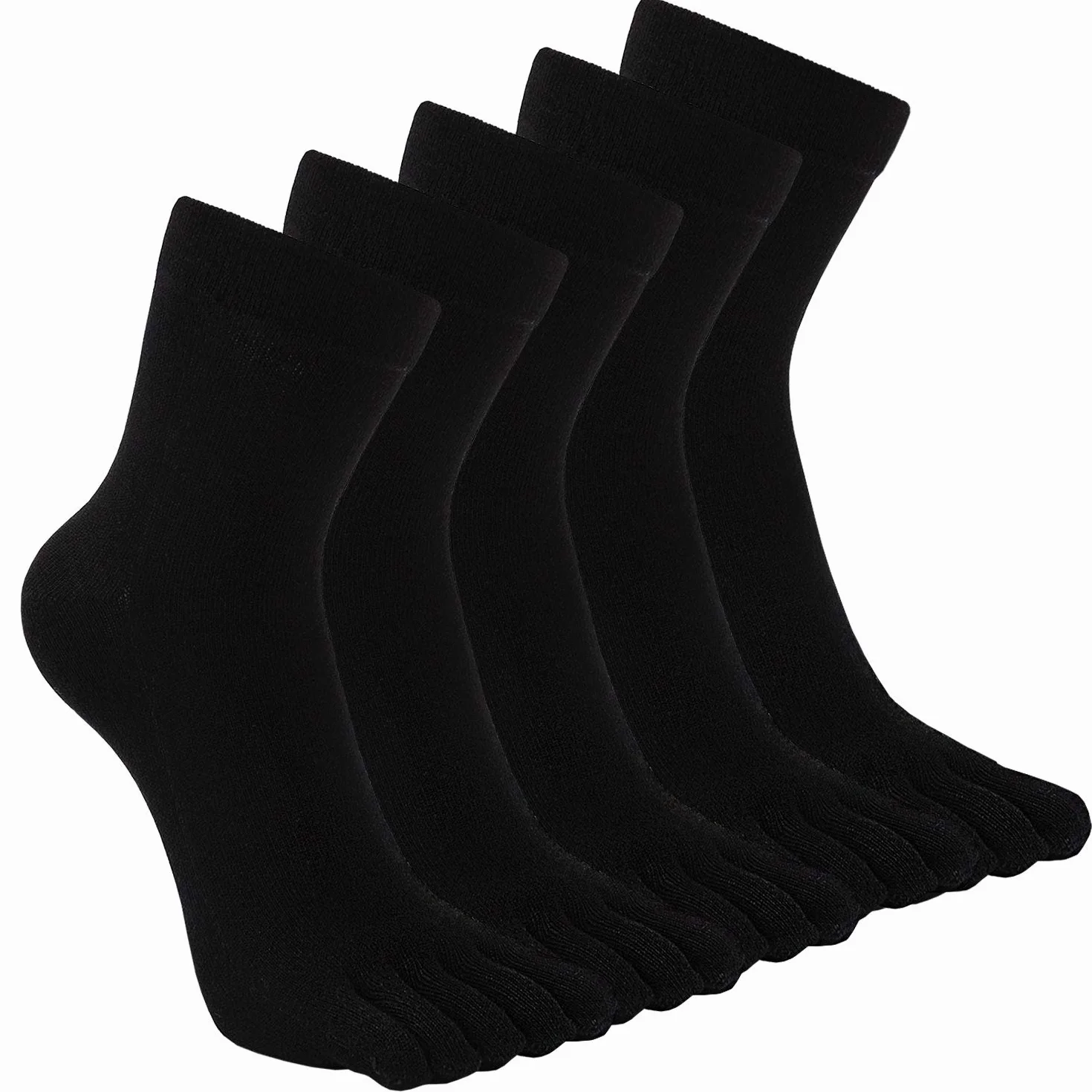 Calcetines de 5 Dedos para Hombre Ciclismo Correr, 5 Pares