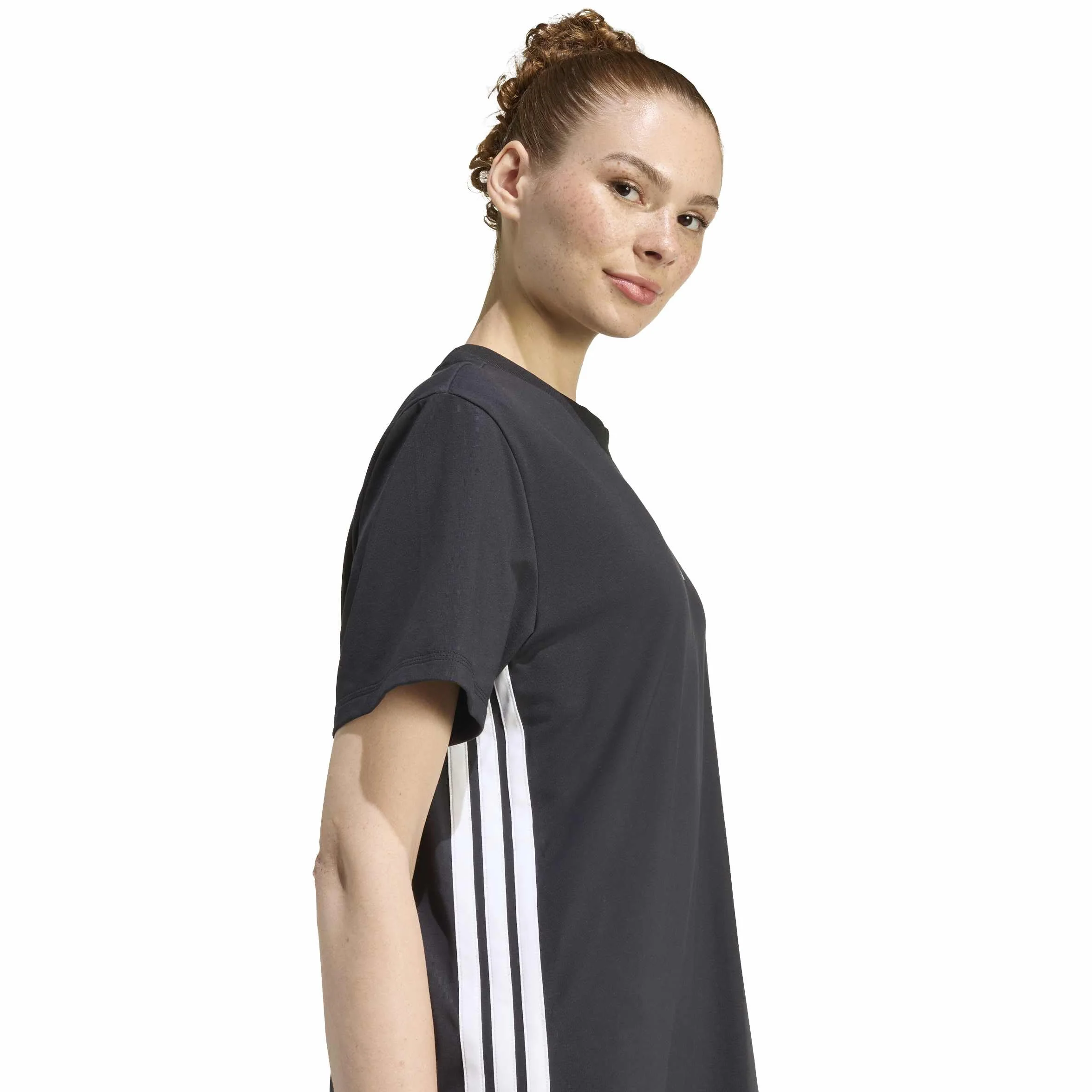 adidas Women's Essentials 3 Stripes Vestido Camiseta