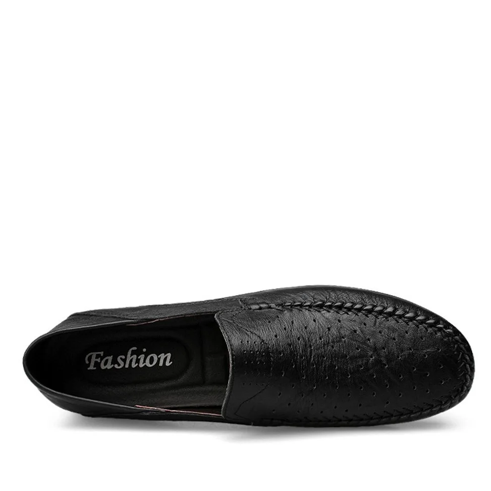 Hombre Mocasines Slip On Verano Agujero Transpirable Comodas Hilo de Coser Trabajo Zapatos