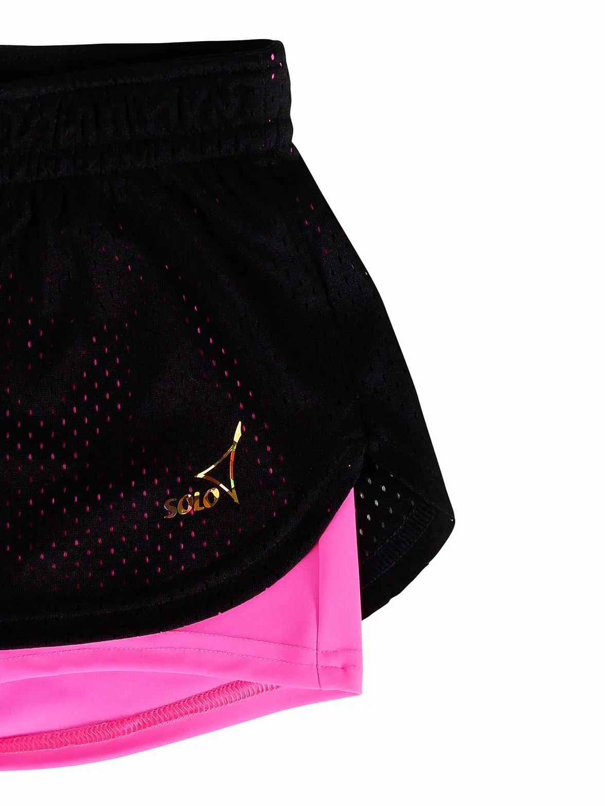 Shorts Dobles con Tela de Malla Solo